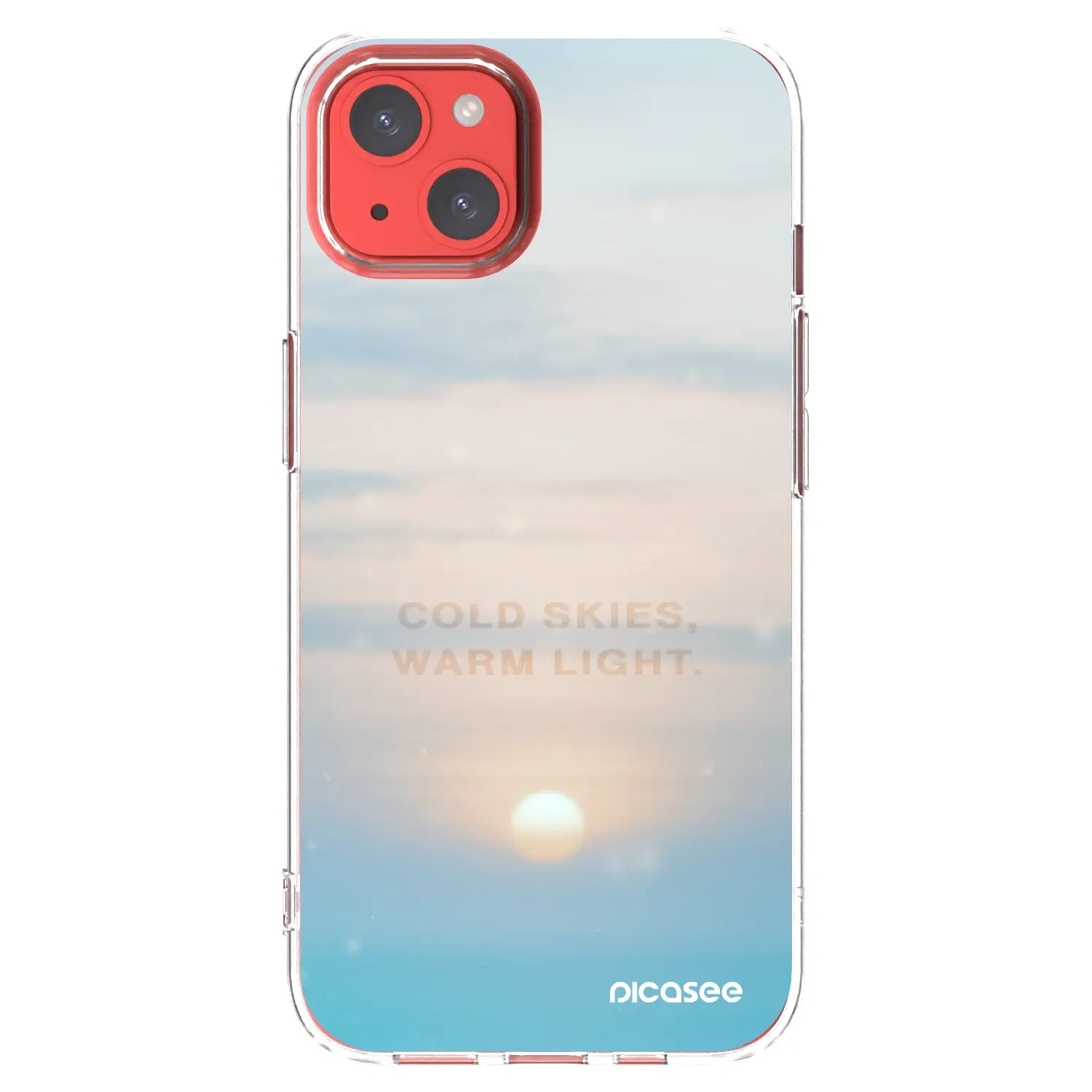 Silikonový průhledný obal pro Apple iPhone 13 - COLD SKIES