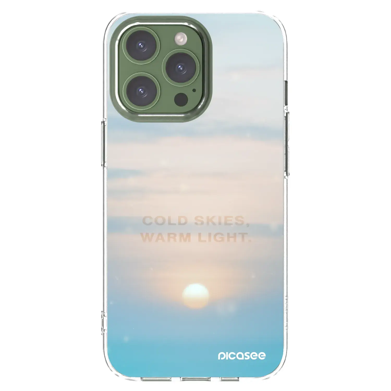 Silikonový průhledný obal pro Apple iPhone 13 Pro - COLD SKIES