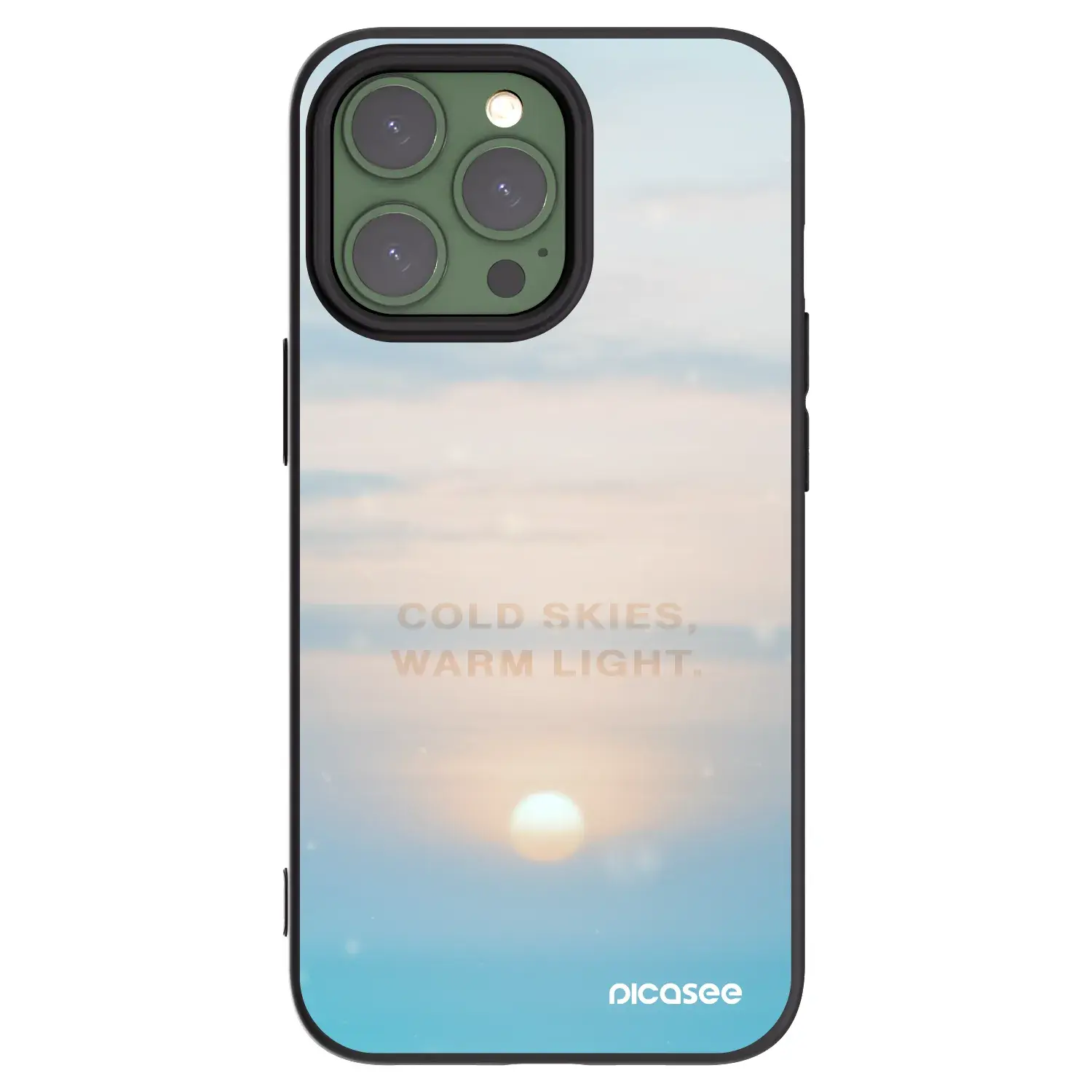 Silikonový černý obal pro Apple iPhone 13 Pro - COLD SKIES