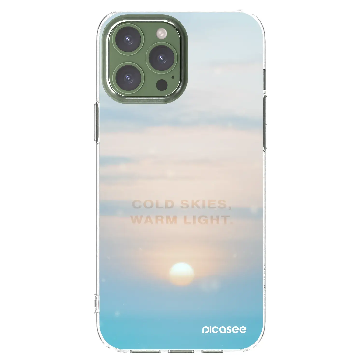 Silikonový průhledný obal pro Apple iPhone 13 Pro Max - COLD SKIES