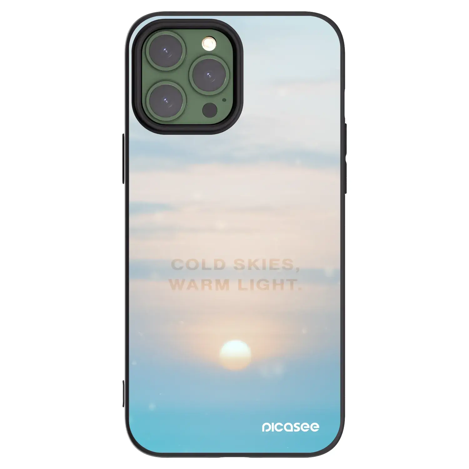 Silikonový černý obal pro Apple iPhone 13 Pro Max - COLD SKIES