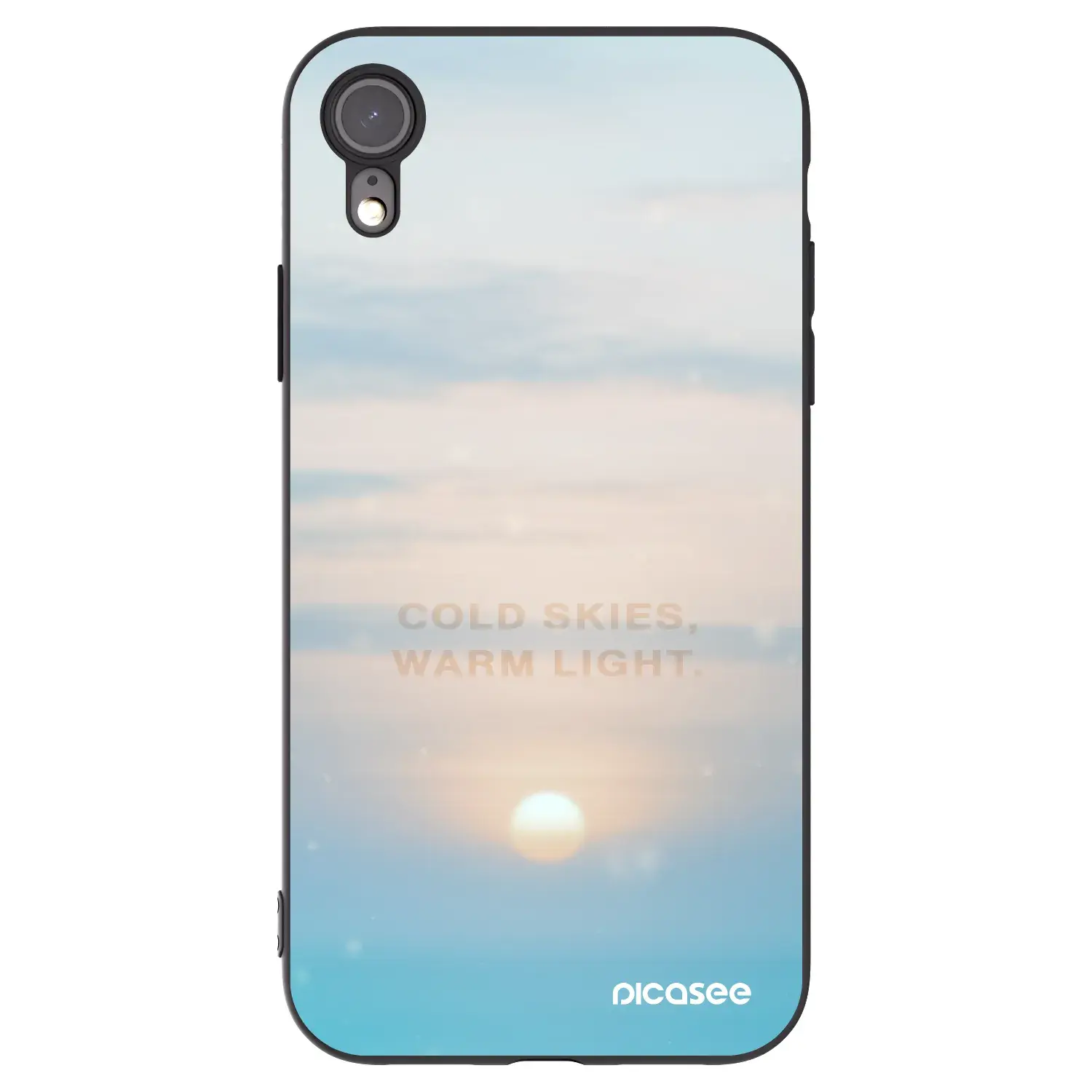 Silikonový černý obal pro Apple iPhone XR - COLD SKIES