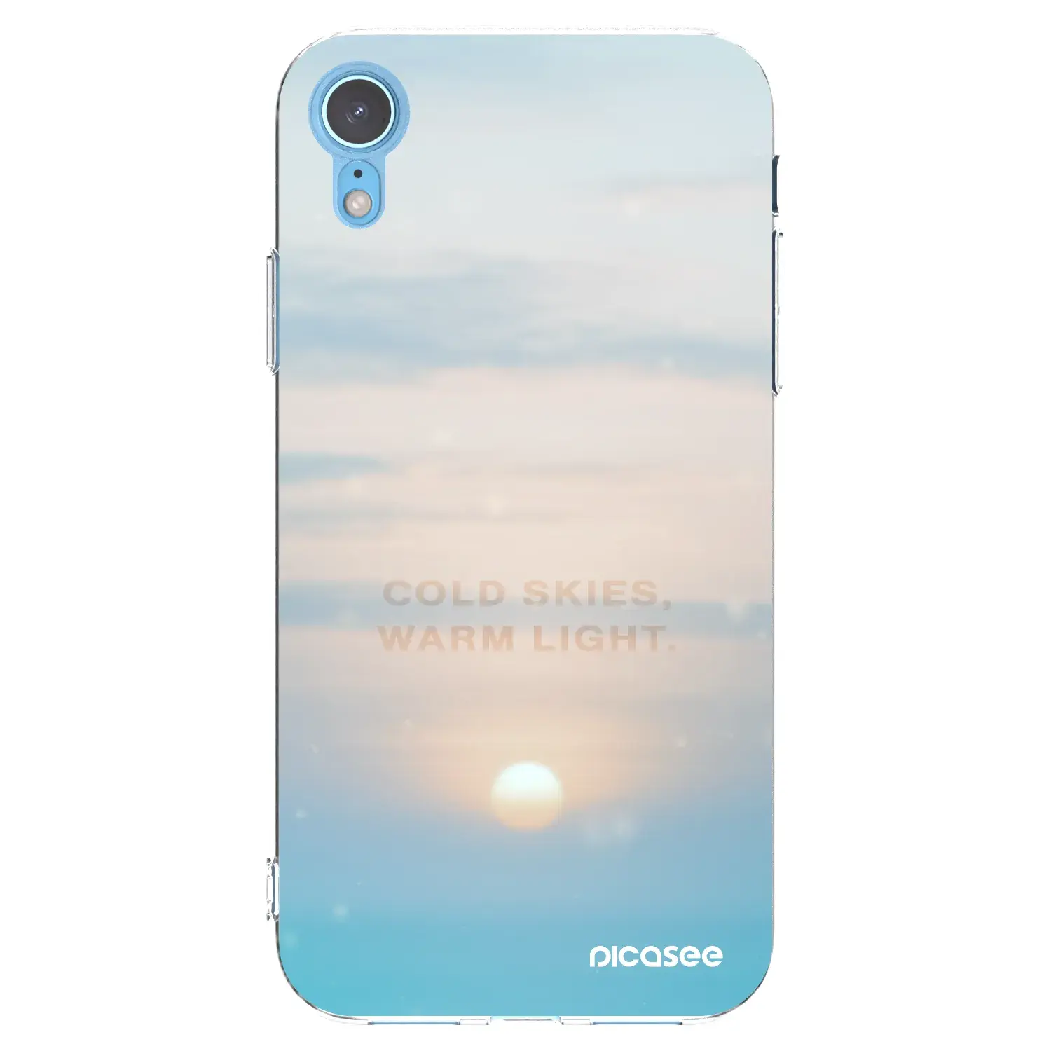 Silikonový průhledný obal pro Apple iPhone XR - COLD SKIES