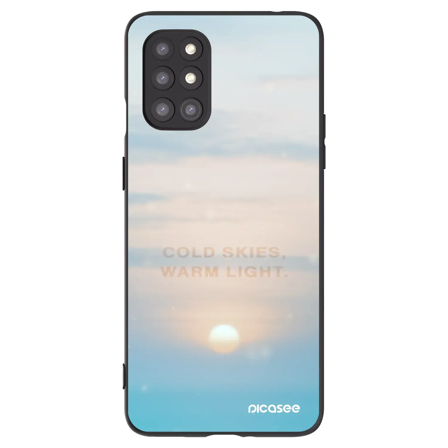 Silikonový černý obal pro OnePlus 8T - COLD SKIES