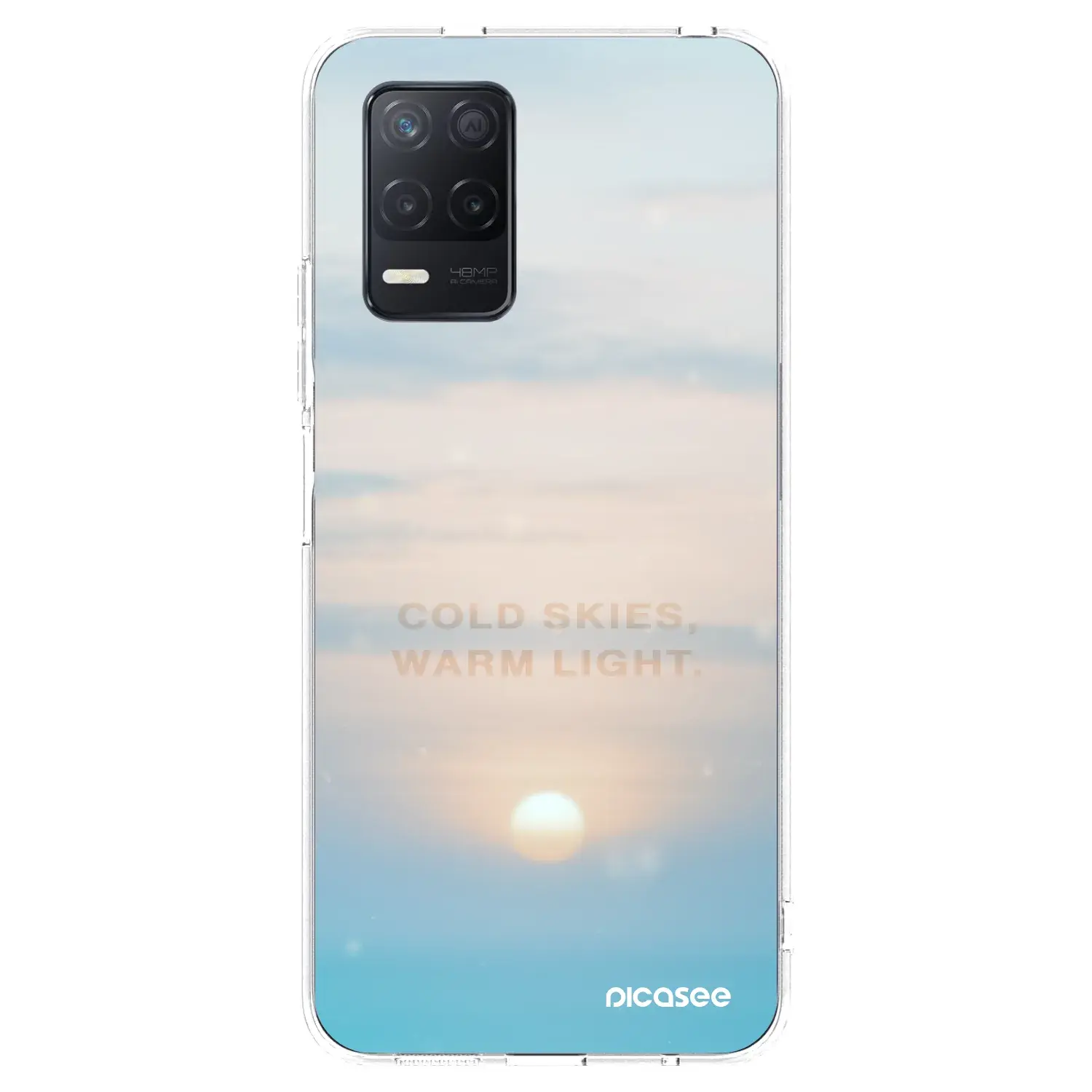 Silikonový průhledný obal pro Realme 8 5G - COLD SKIES
