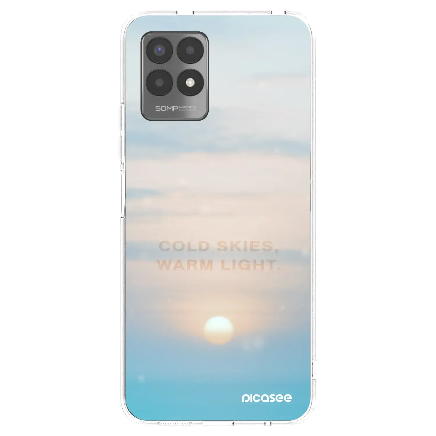 Silikonový průhledný obal pro Realme 8i - COLD SKIES