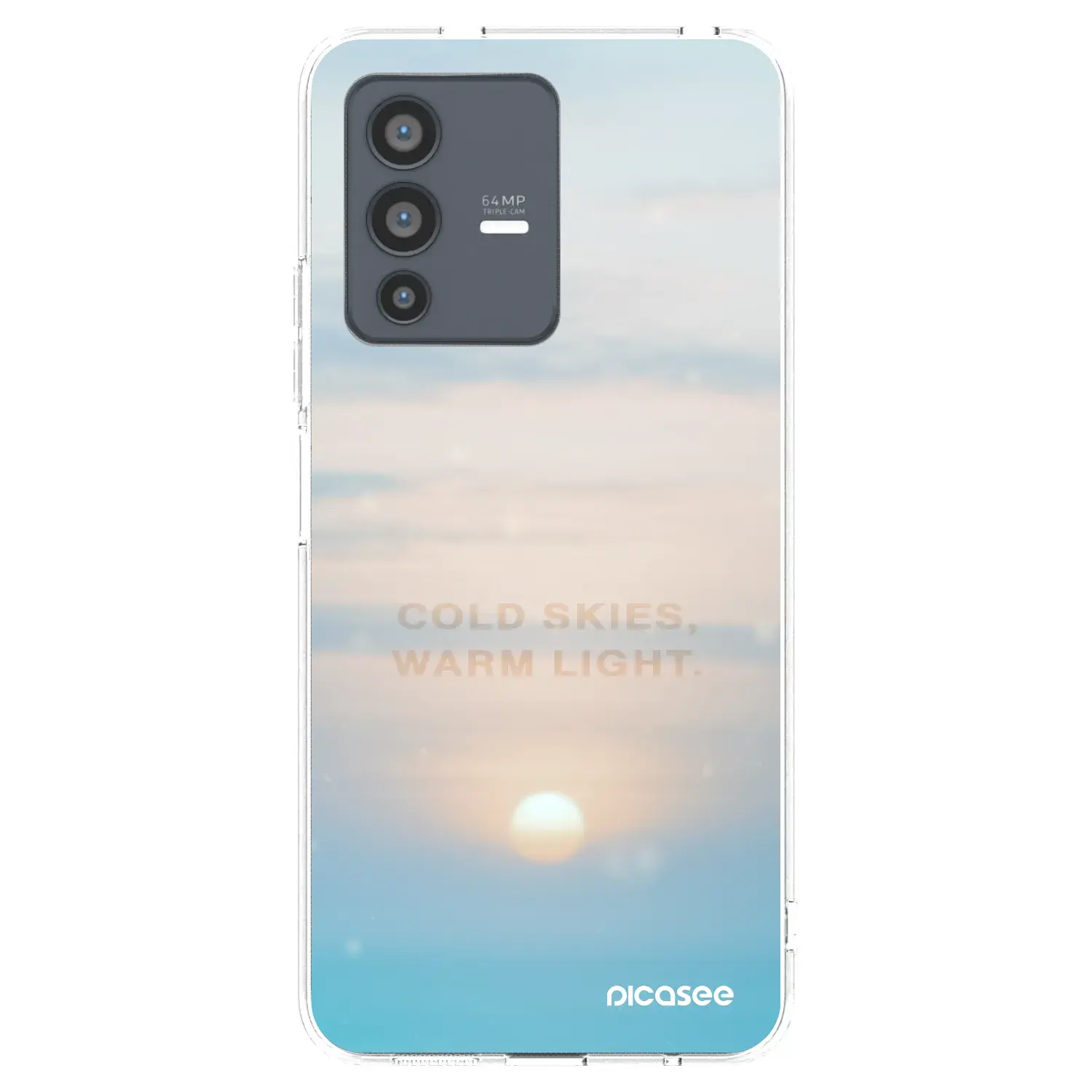 Silikonový průhledný obal pro Vivo V23 5G - COLD SKIES