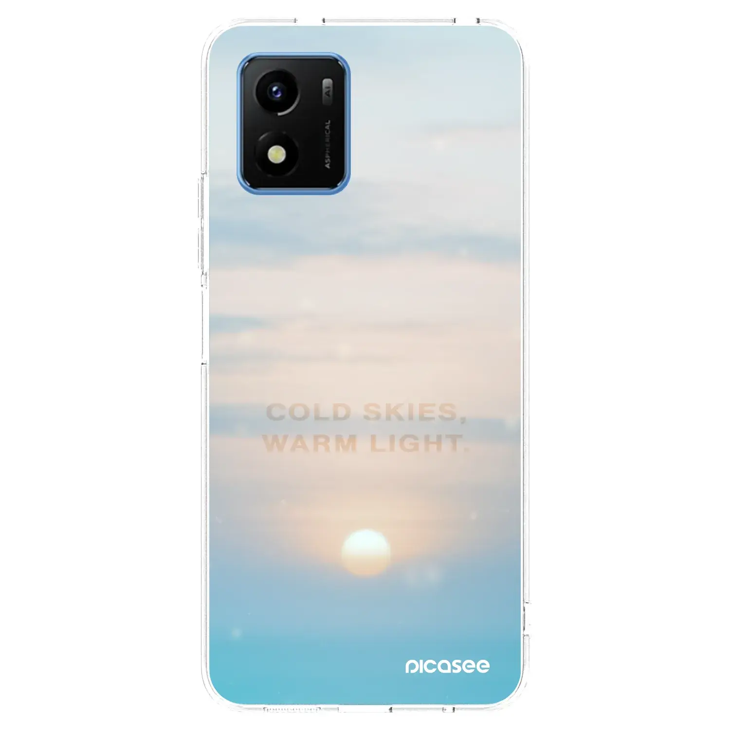 Silikonový průhledný obal pro Vivo Y01 - COLD SKIES