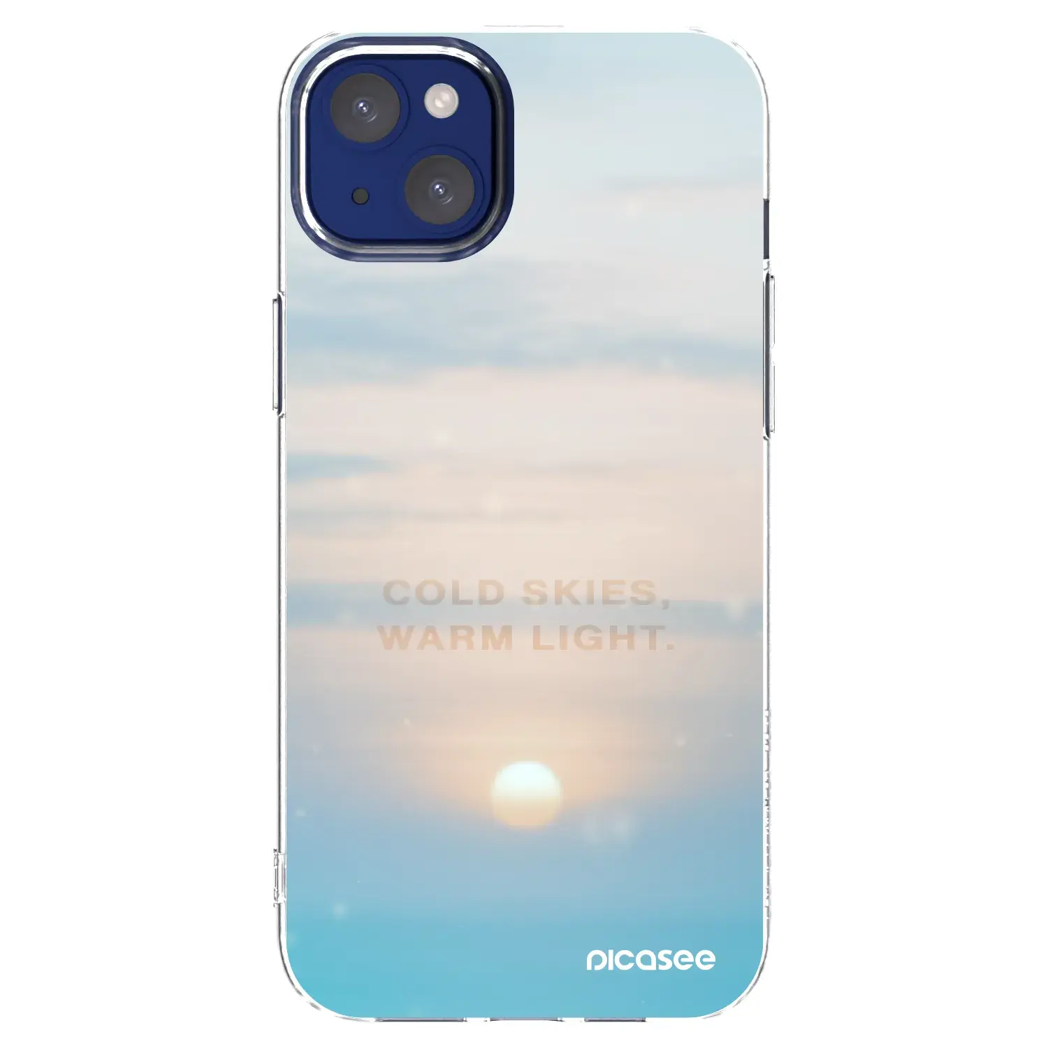 Silikonový průhledný obal pro Apple iPhone 14 Plus - COLD SKIES