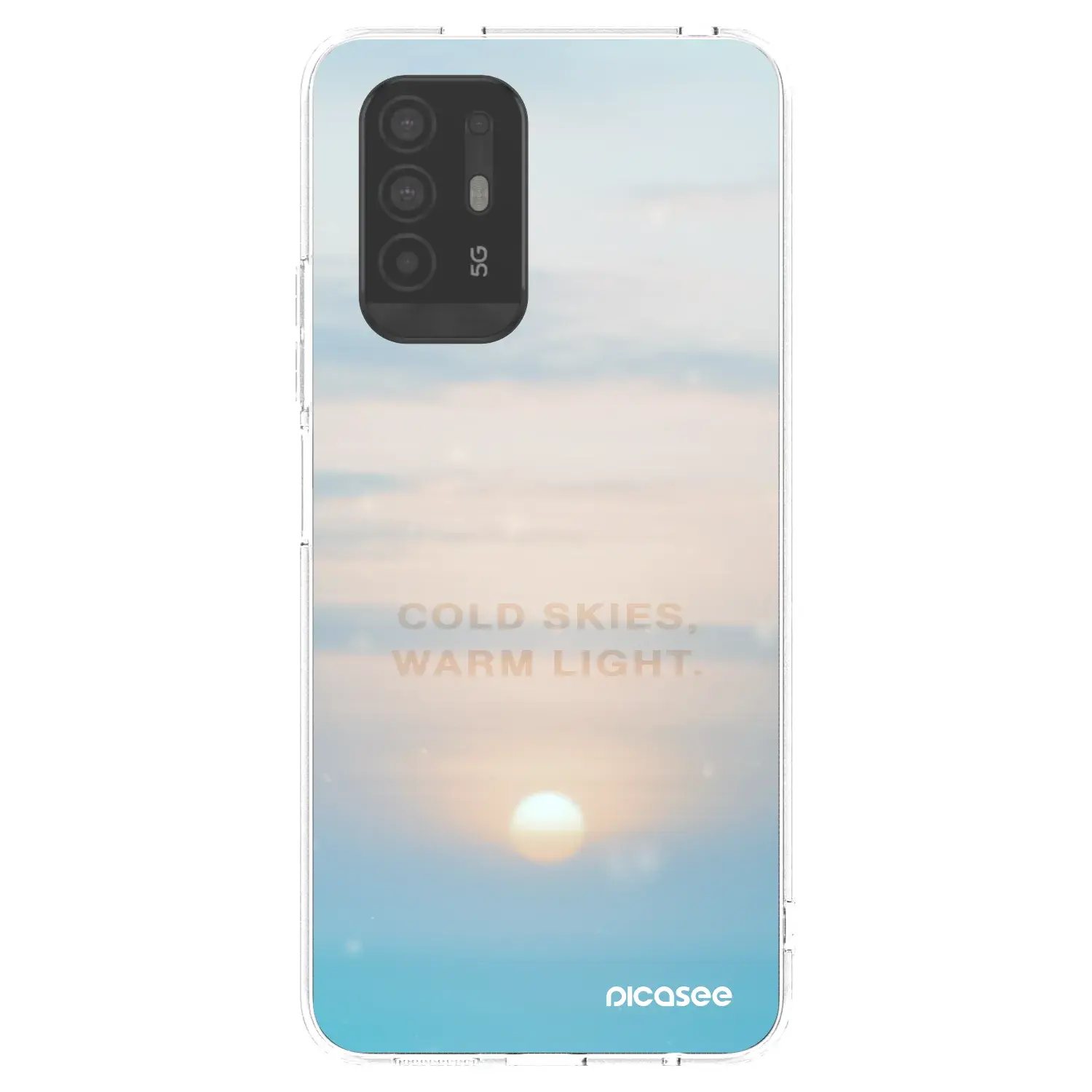 Silikonový průhledný obal pro OPPO A94 5G - COLD SKIES