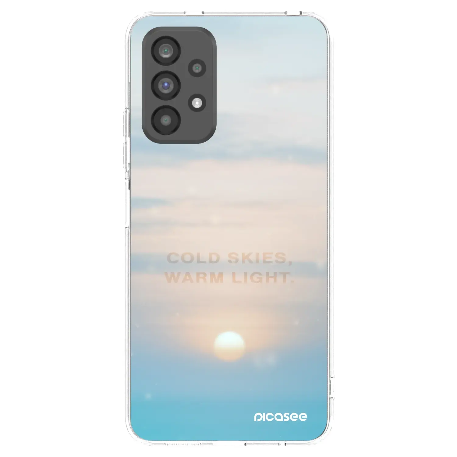 Silikonový průhledný obal pro Samsung Galaxy A73 5G - COLD SKIES