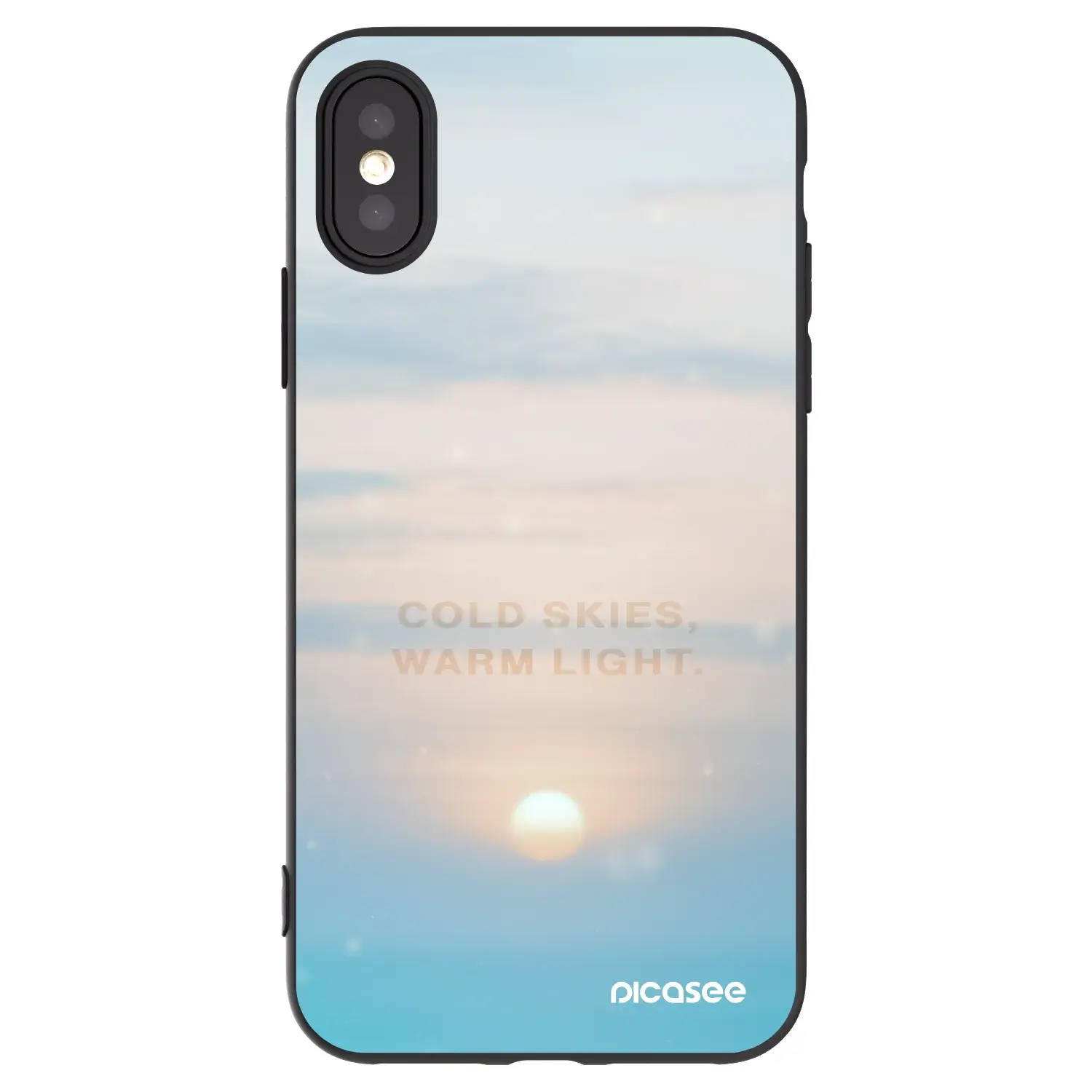 Silikonový černý obal pro Apple iPhone X/XS - COLD SKIES