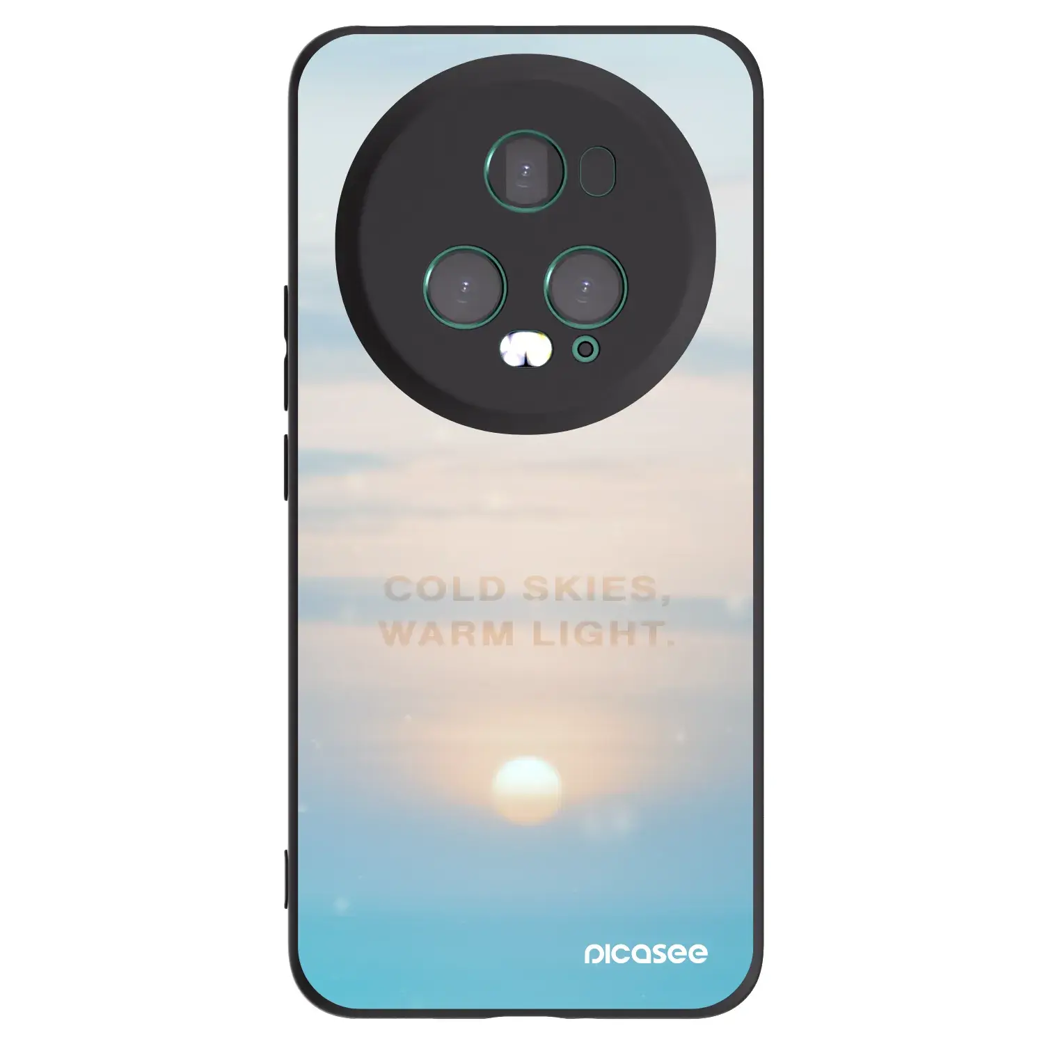 Silikonový černý obal pro Honor Magic5 Pro - COLD SKIES