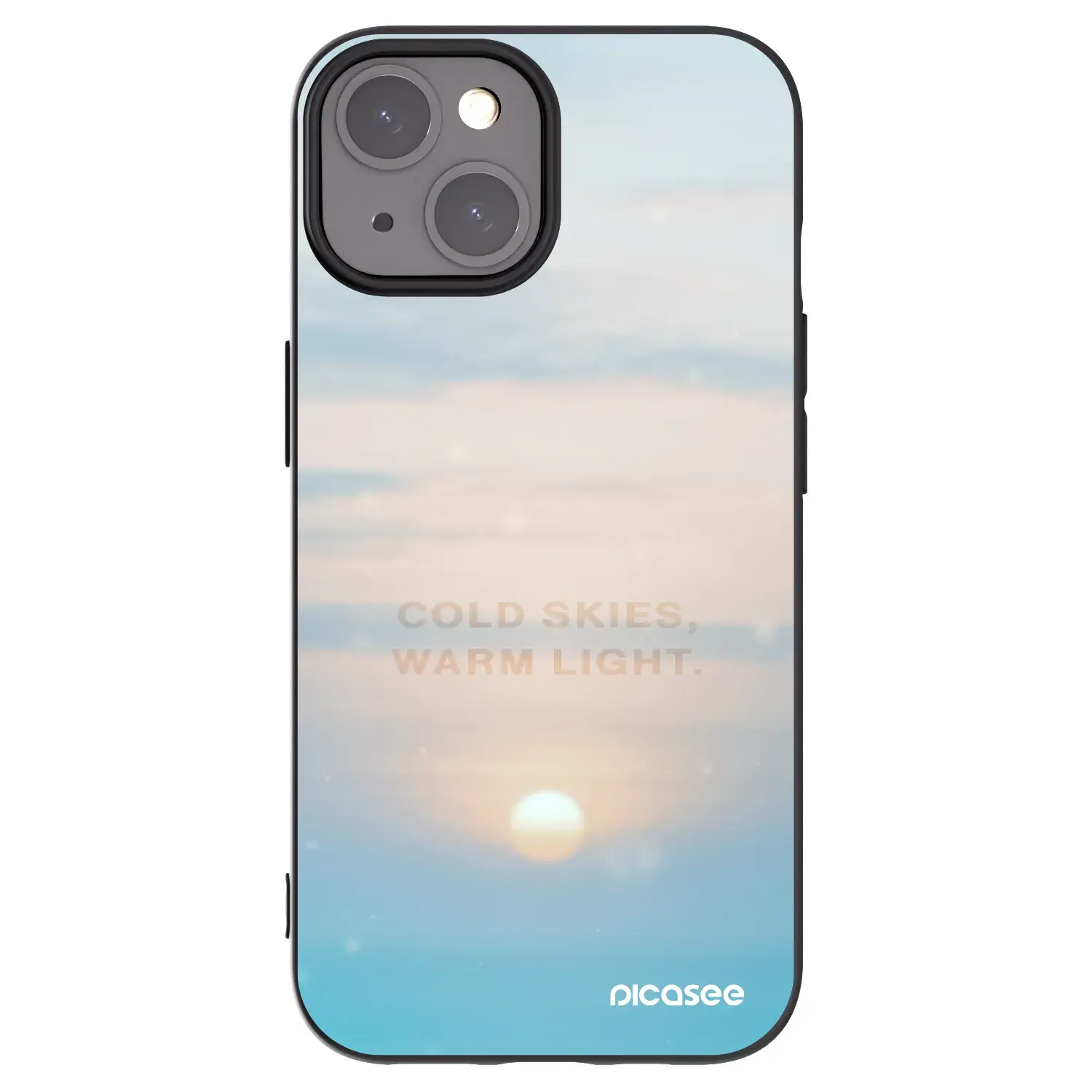 Silikonový černý obal pro Apple iPhone 15 - COLD SKIES