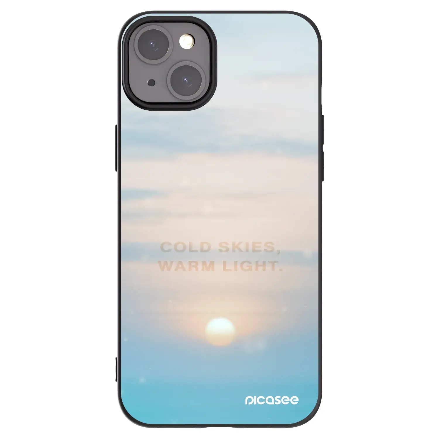 Silikonový černý obal pro Apple iPhone 15 Plus - COLD SKIES