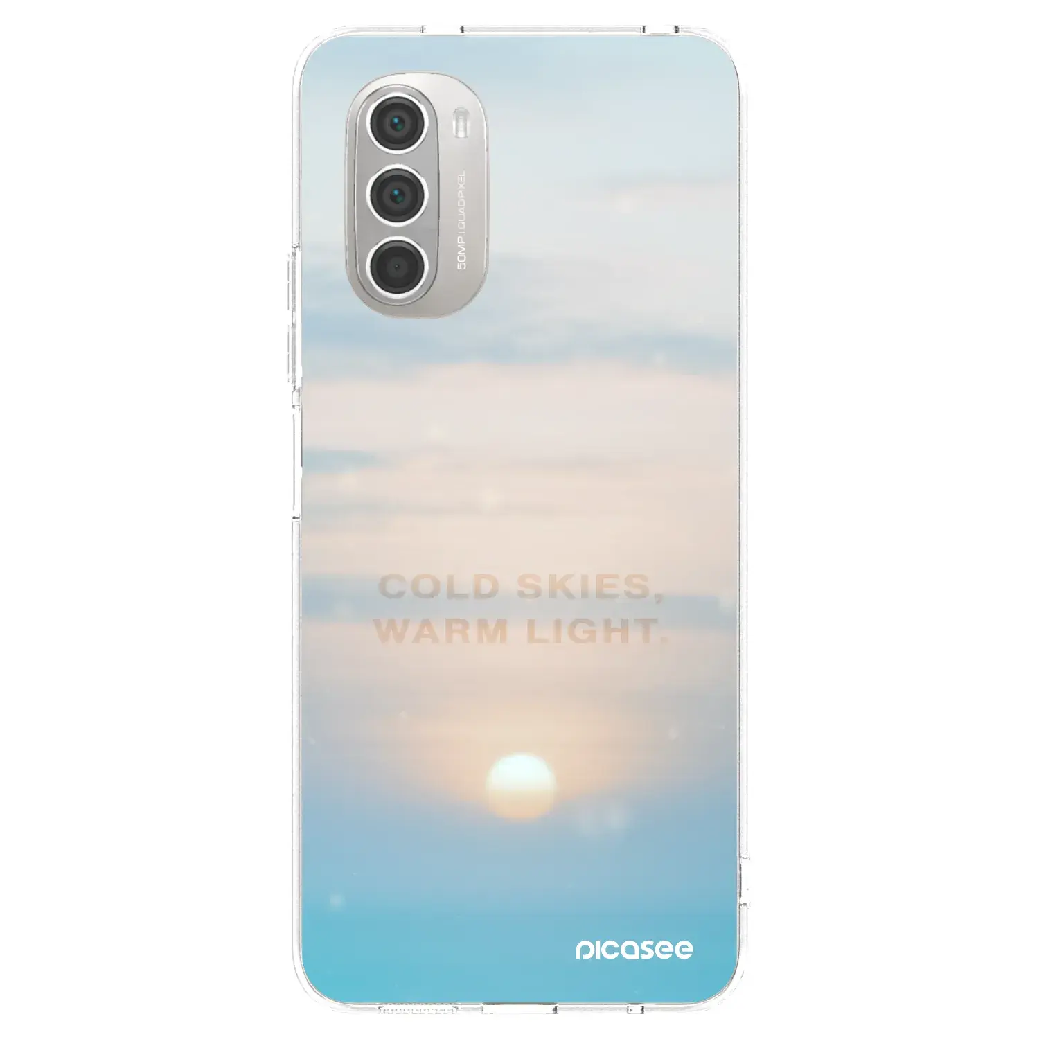 Silikonový průhledný obal pro Motorola Moto G51 - COLD SKIES