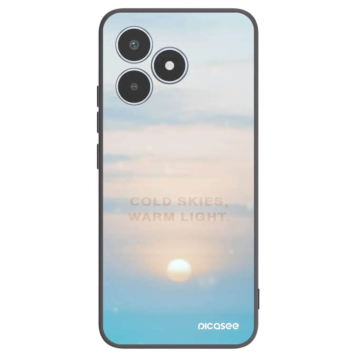 Silikonový černý obal pro Realme C53 - COLD SKIES