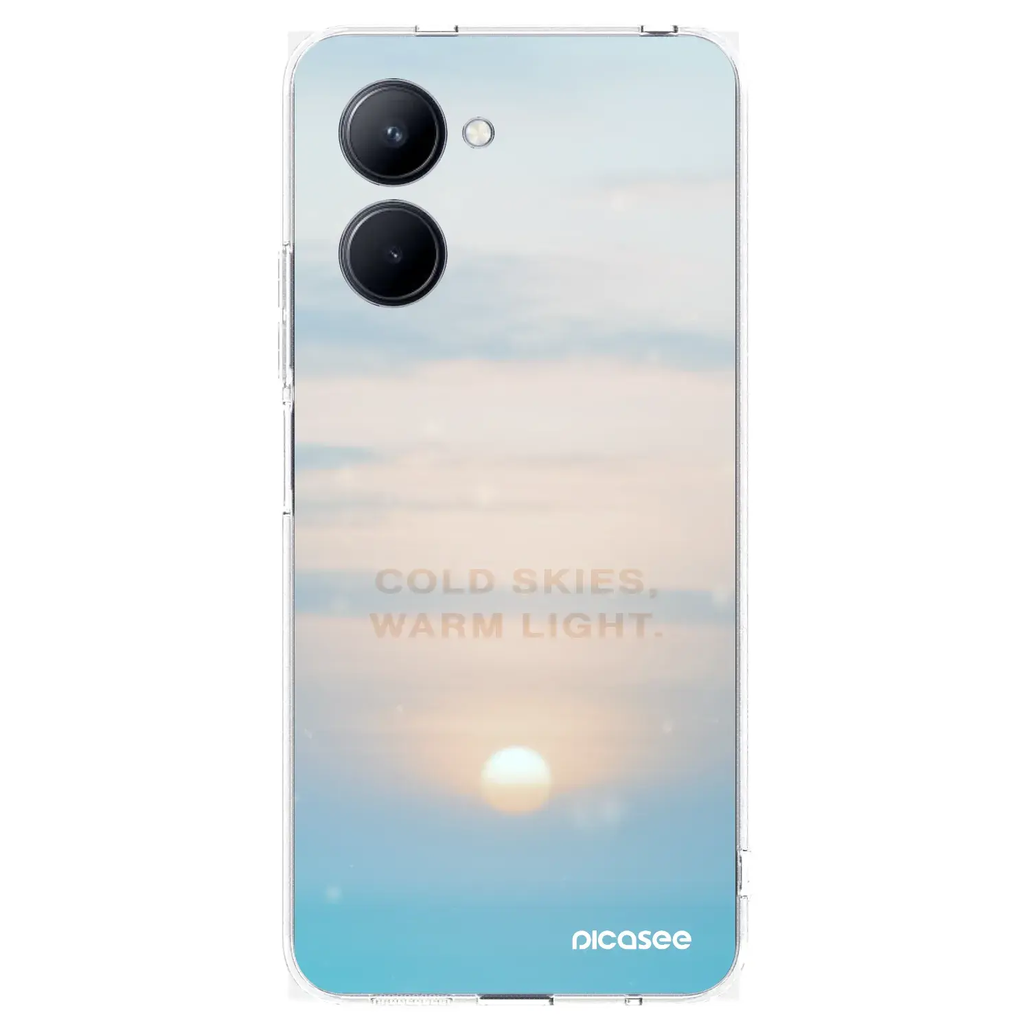 Silikonový průhledný obal pro Realme C33 (2023) - COLD SKIES