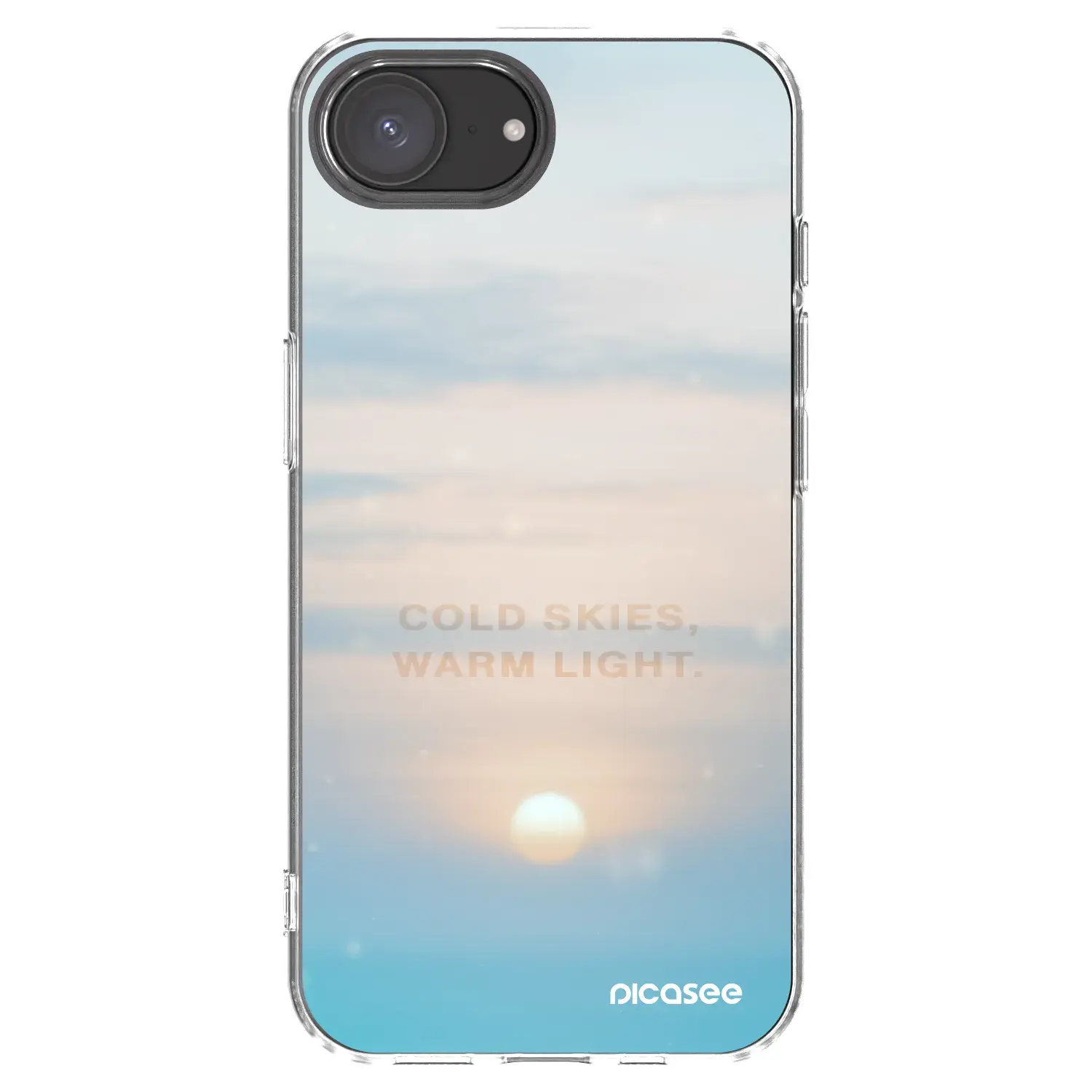 Silikonový průhledný obal pro Apple iPhone 16e - COLD SKIES