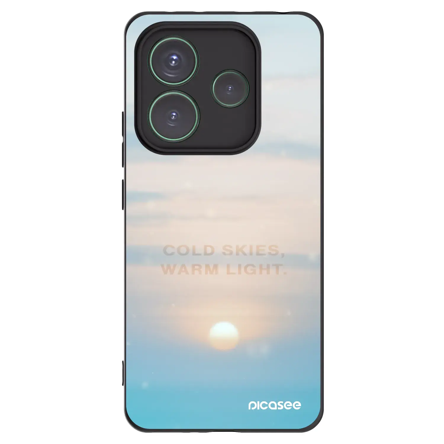 Silikonový černý obal pro Xiaomi Redmi Note 14 5G - COLD SKIES