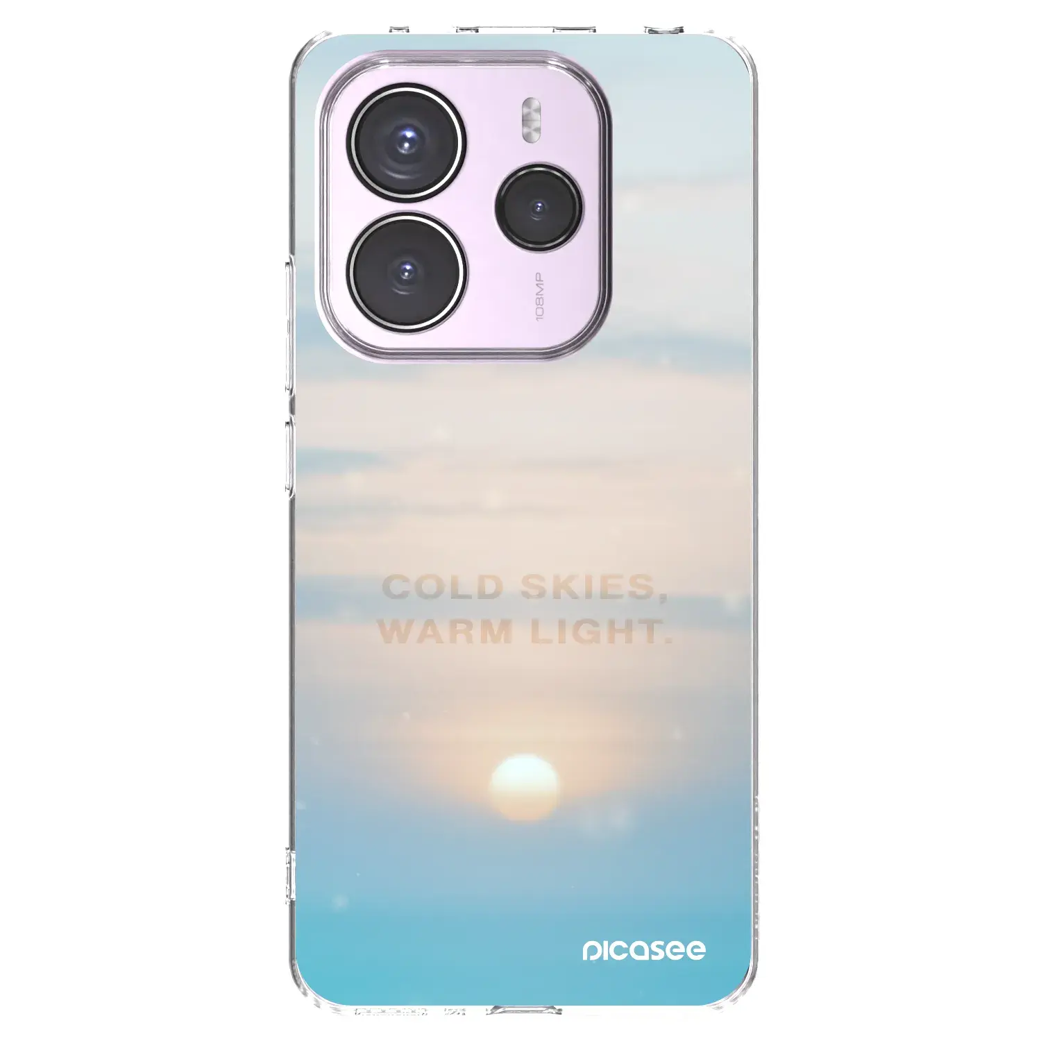 Silikonový průhledný obal pro Xiaomi Redmi Note 14 5G - COLD SKIES