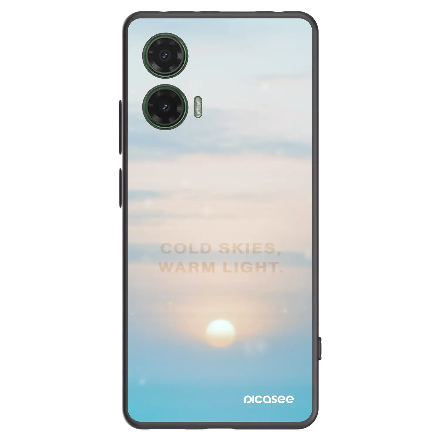 Silikonový černý obal pro Motorola Moto G35 5G - COLD SKIES