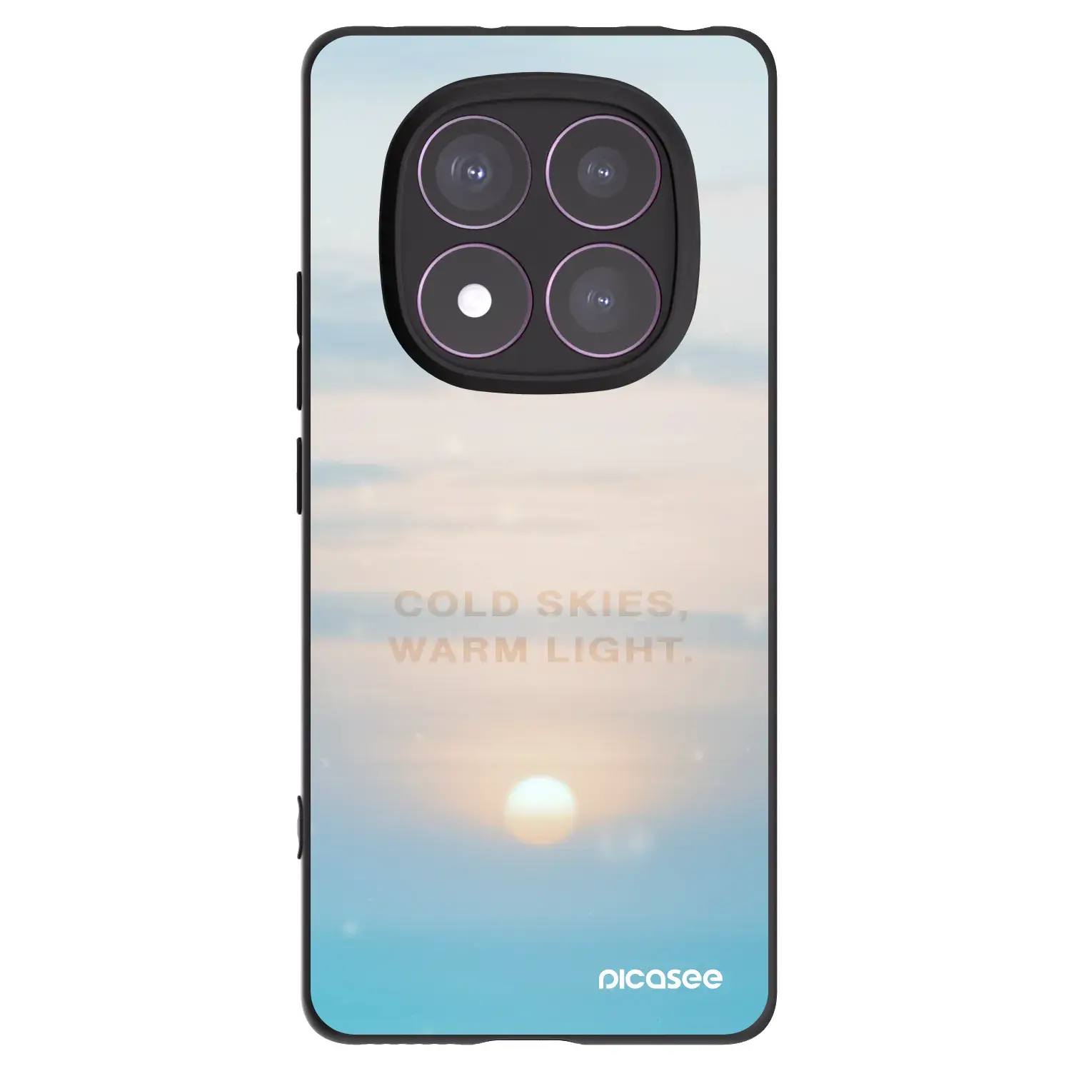 Silikonový černý obal pro Xiaomi Redmi Note 14 Pro 4G - COLD SKIES