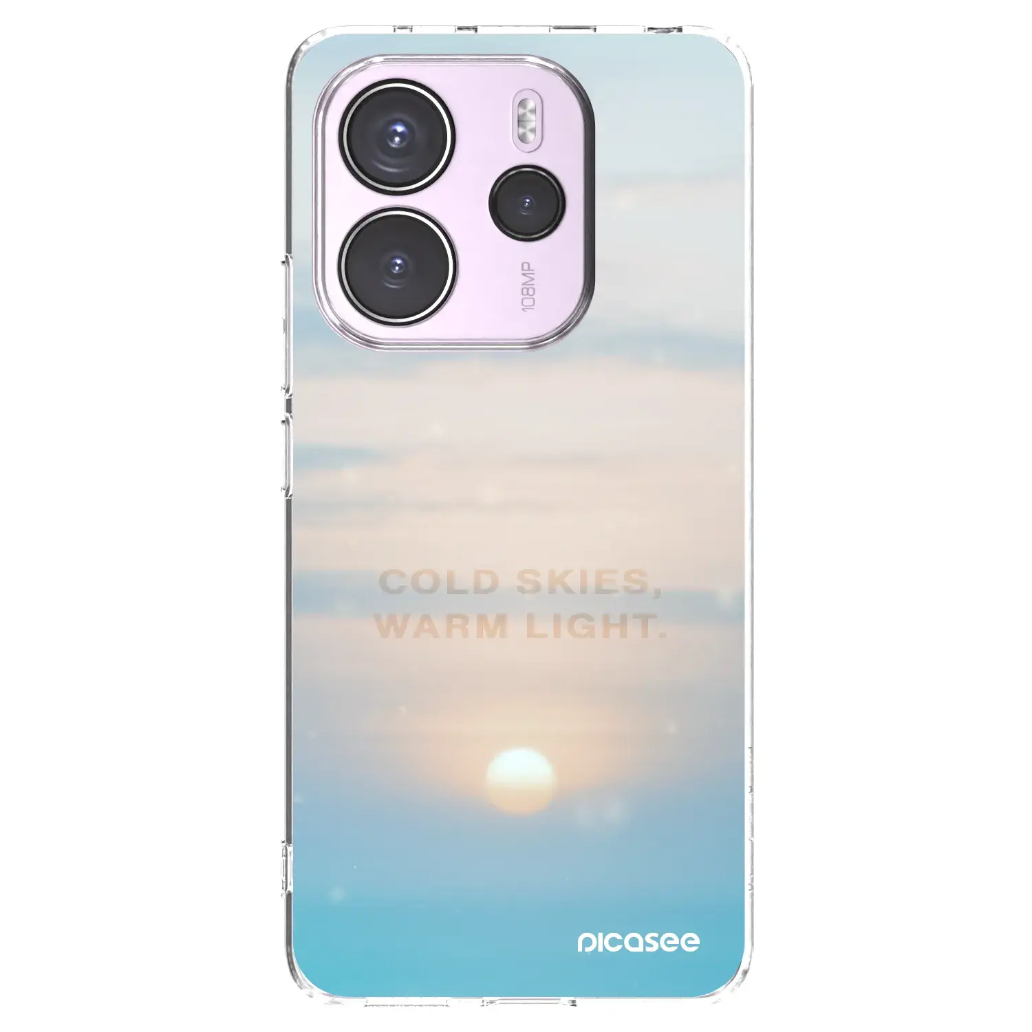 Silikonový průhledný obal pro Xiaomi Redmi Note 14 4G - COLD SKIES
