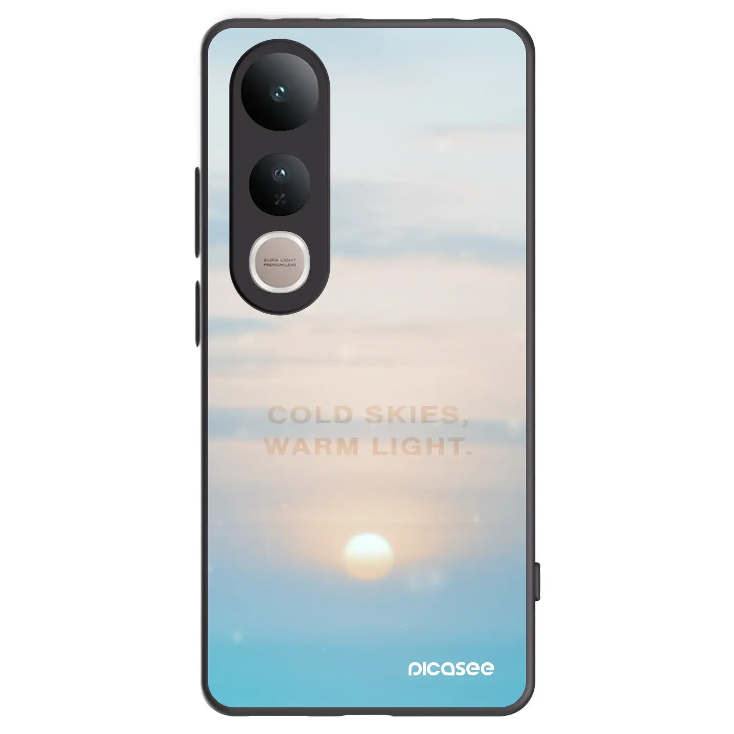 Silikonový černý obal pro Vivo V50 Lite 5G - COLD SKIES