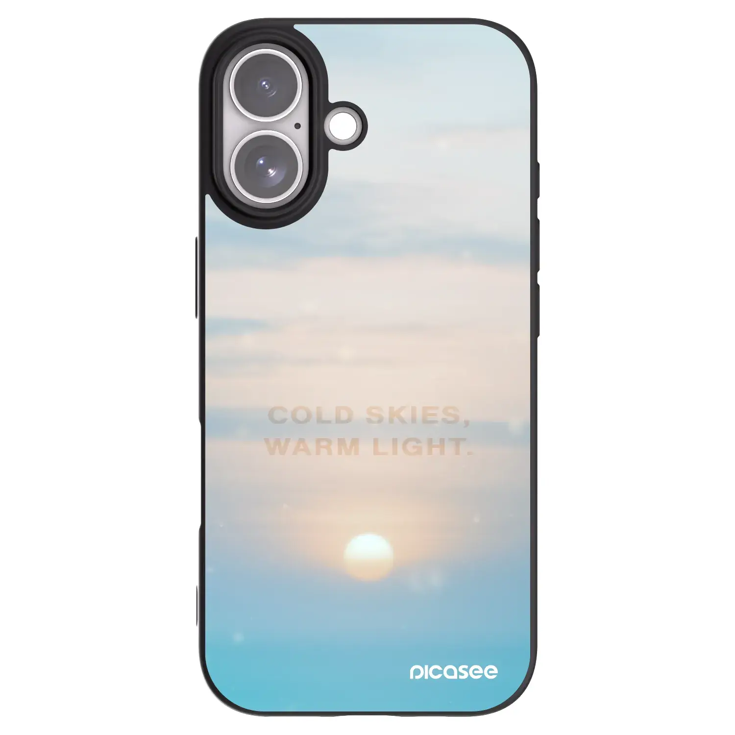 Silikonový černý obal pro Apple iPhone 17 - COLD SKIES