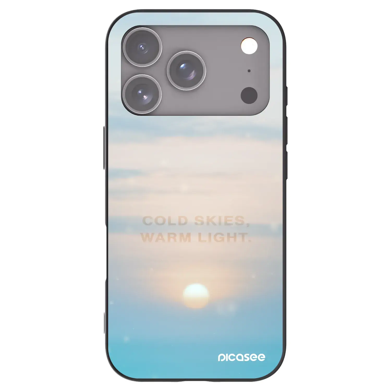Silikonový černý obal pro Apple iPhone 17 Pro - COLD SKIES