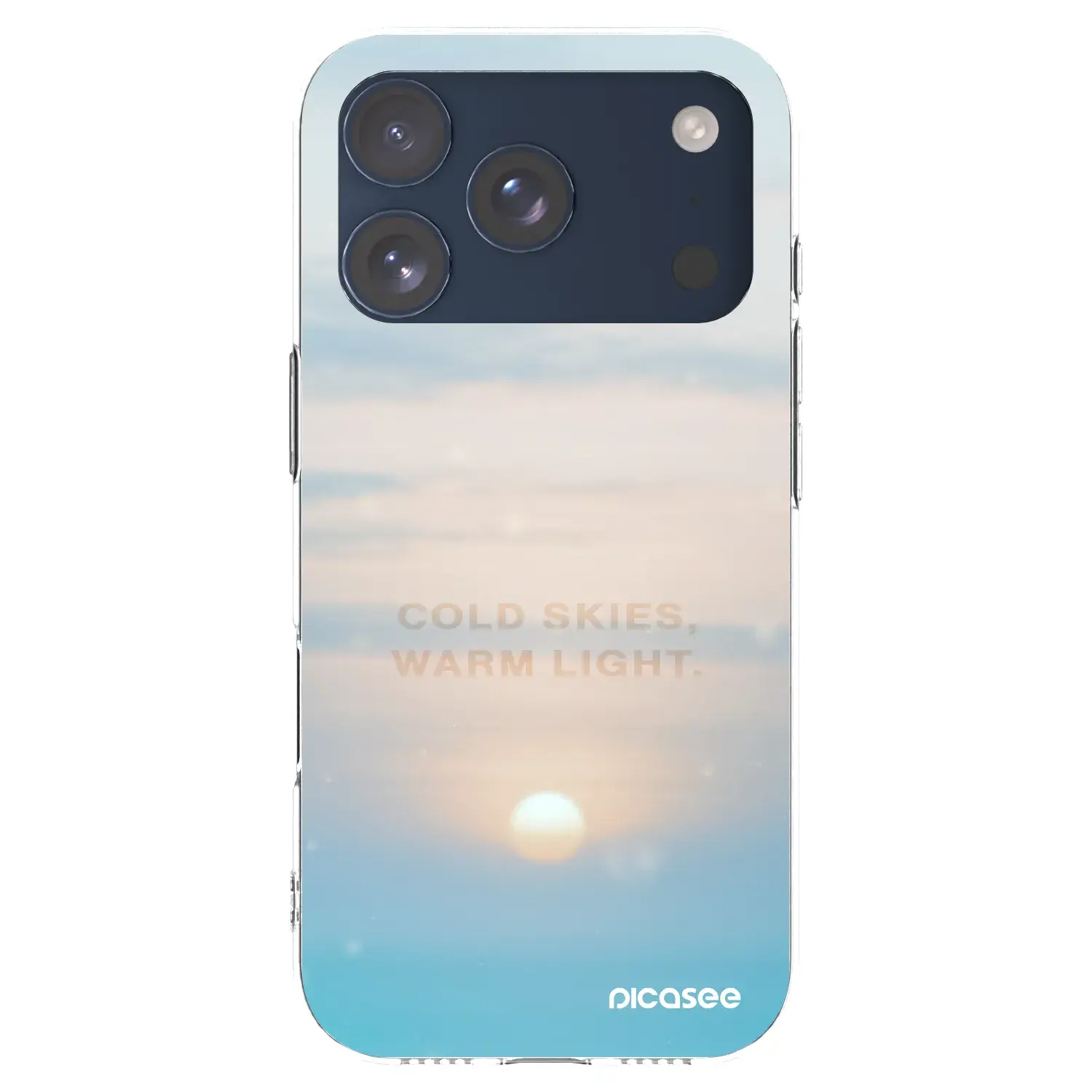 Silikonový průhledný obal pro Apple iPhone 17 Pro - COLD SKIES