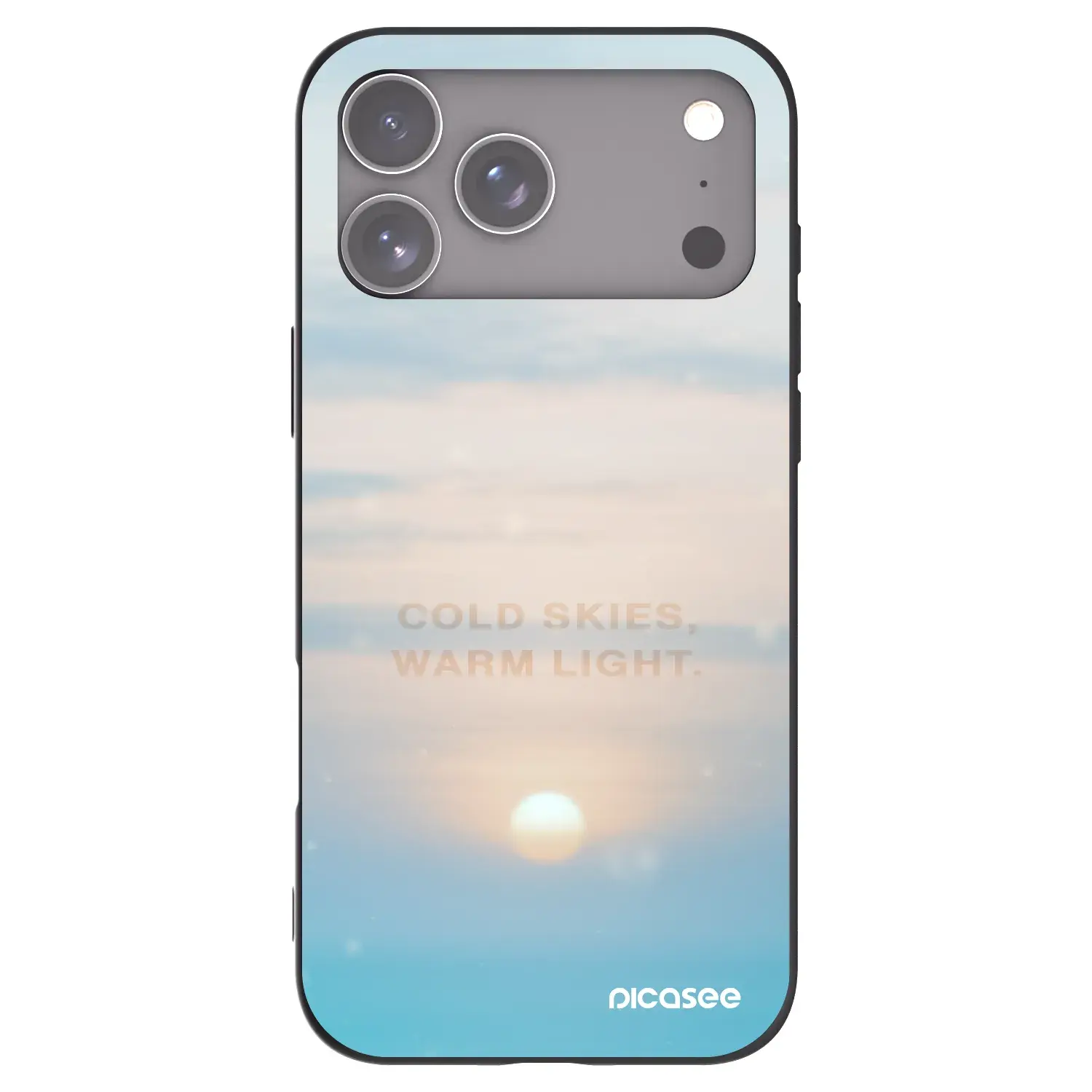 Silikonový černý obal pro Apple iPhone 17 Pro Max - COLD SKIES