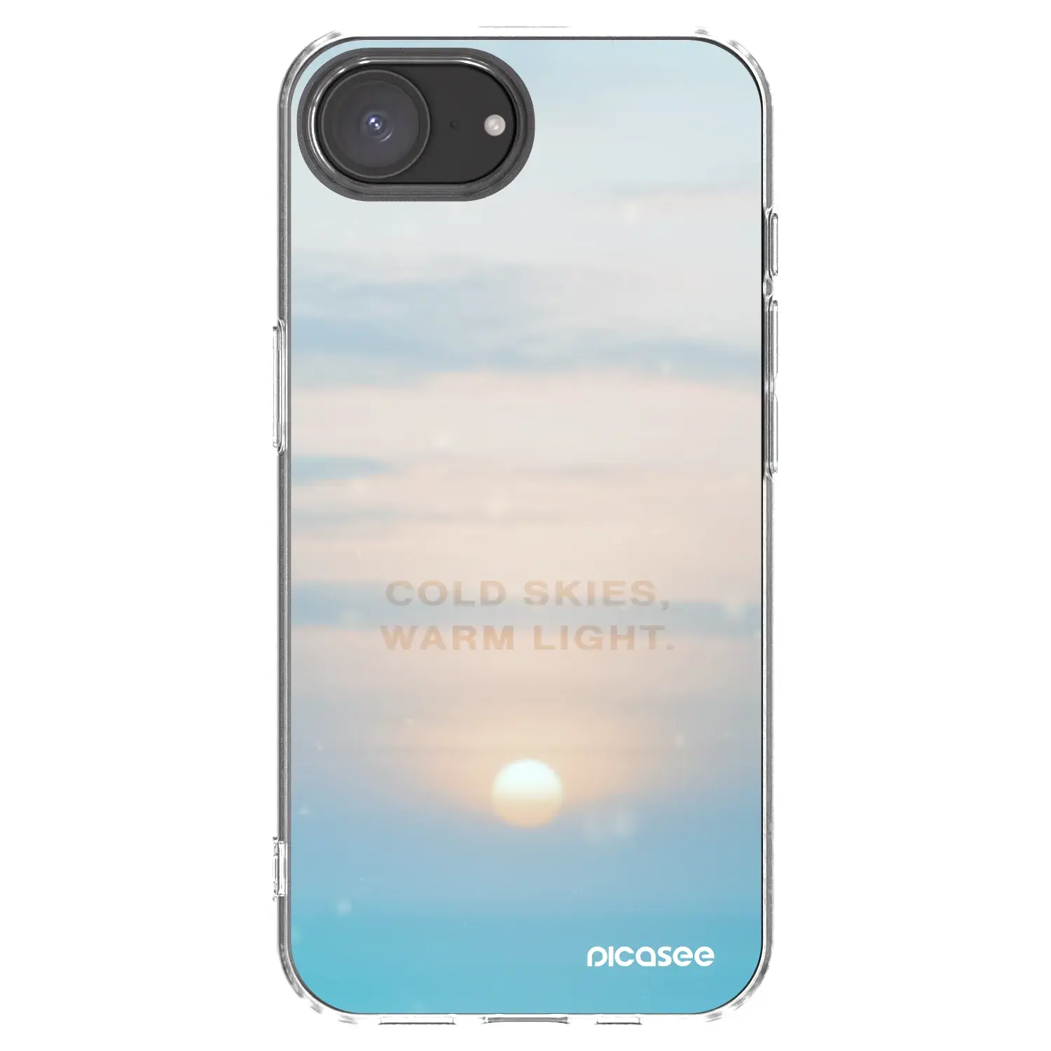 Silikonový průhledný obal pro Apple iPhone 17e - COLD SKIES