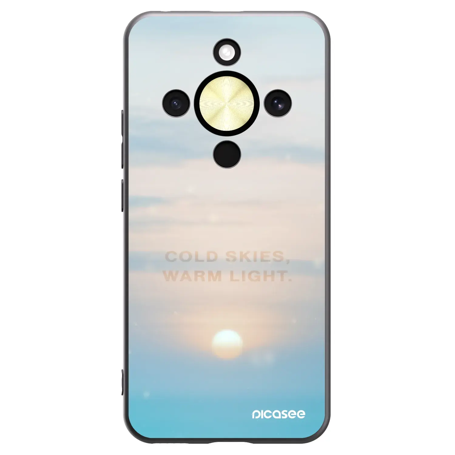 Silikonový černý obal pro Honor Magic8 Lite 5G - COLD SKIES