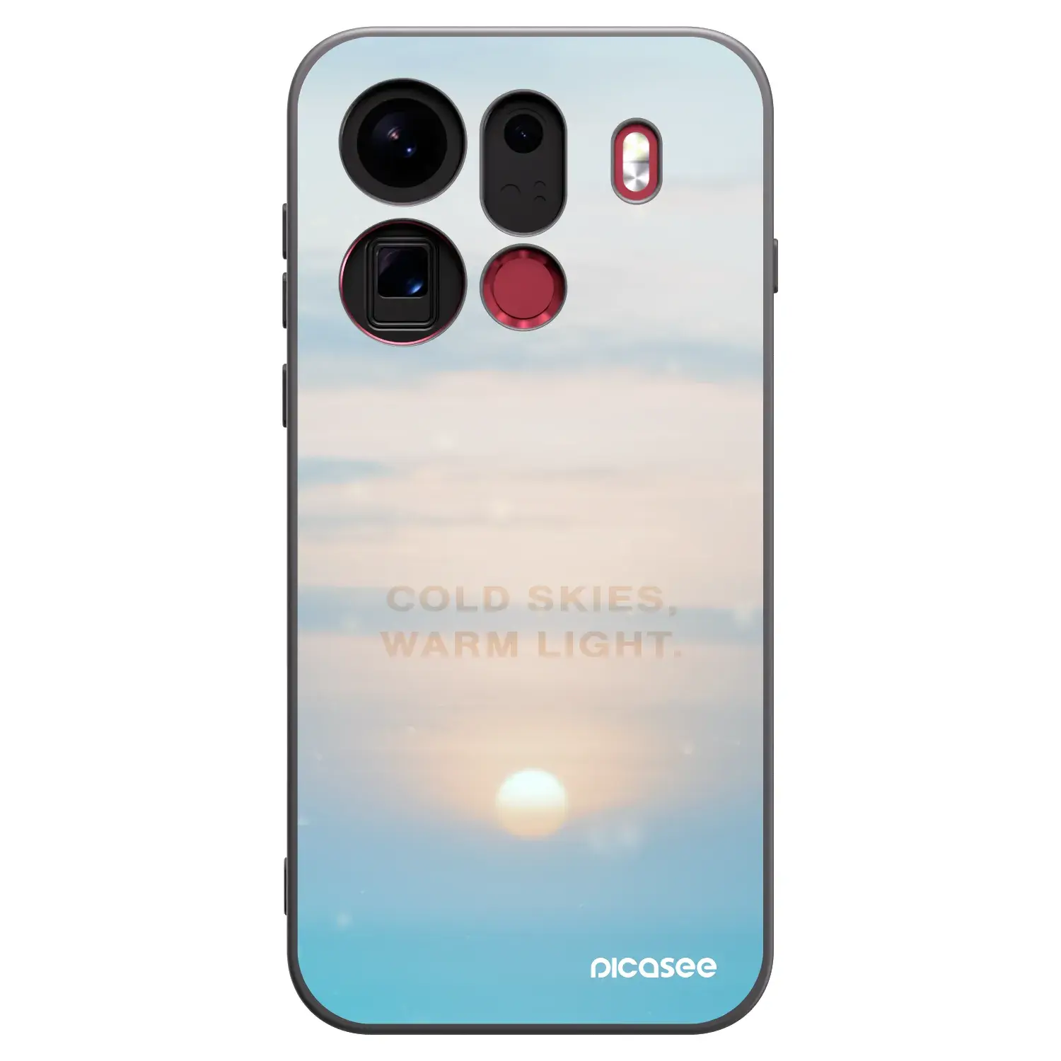 Silikonový černý obal pro OPPO Find X9 Pro - COLD SKIES