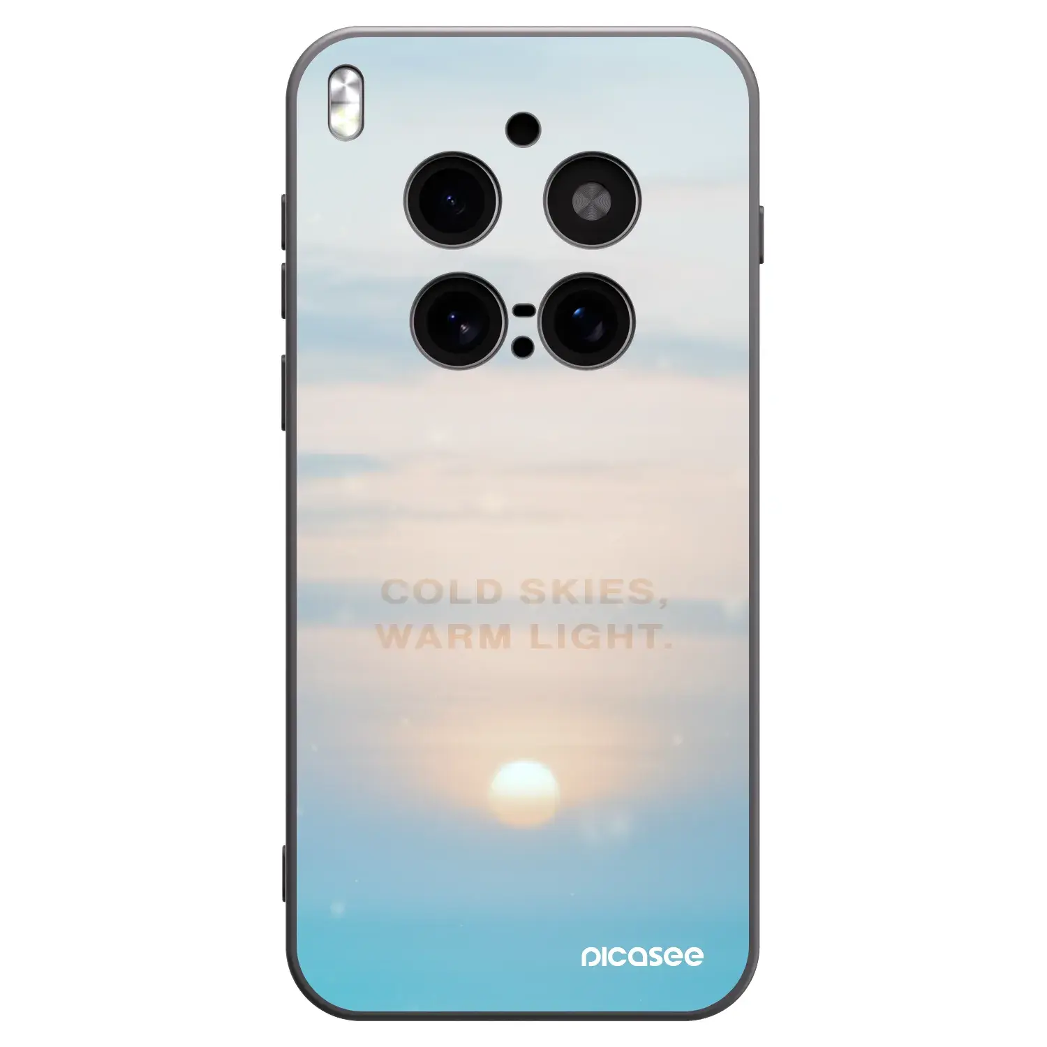 Silikonový černý obal pro Vivo X300 Pro - COLD SKIES