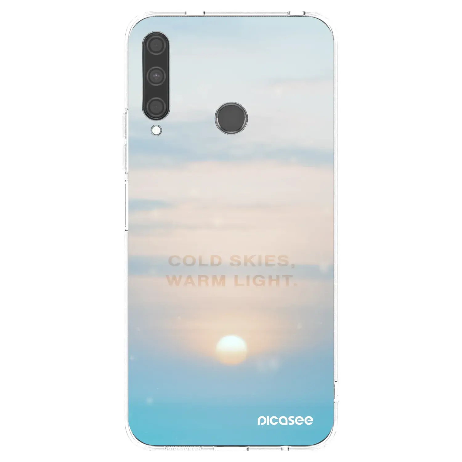 Silikonový průhledný obal pro Huawei P40 Lite E - COLD SKIES