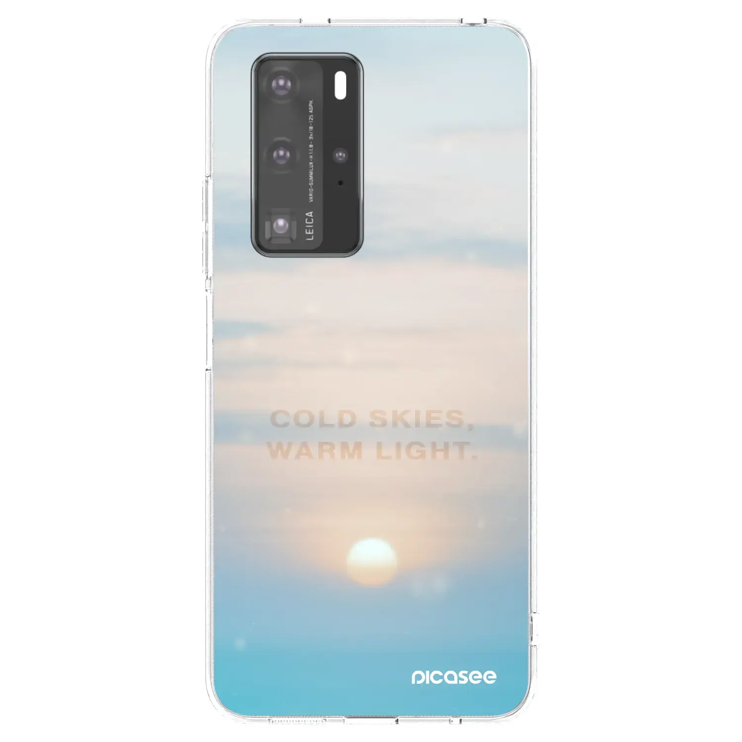 Silikonový průhledný obal pro Huawei P40 Pro - COLD SKIES