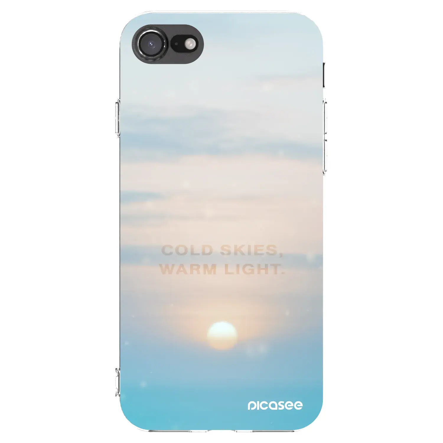 Silikonový průhledný obal pro Apple iPhone SE 2020 - COLD SKIES