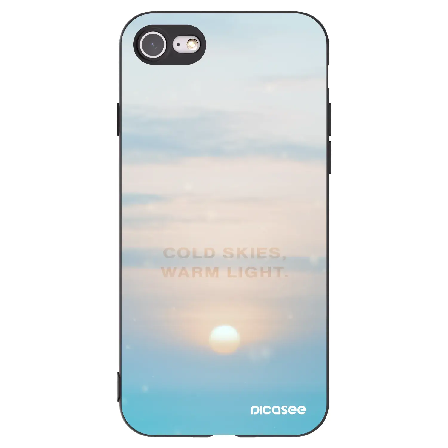 Silikonový černý obal pro Apple iPhone SE 2020 - COLD SKIES
