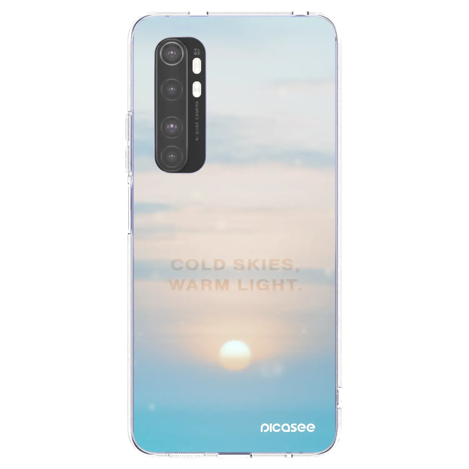 Silikonový průhledný obal pro Xiaomi Mi Note 10 Lite - COLD SKIES