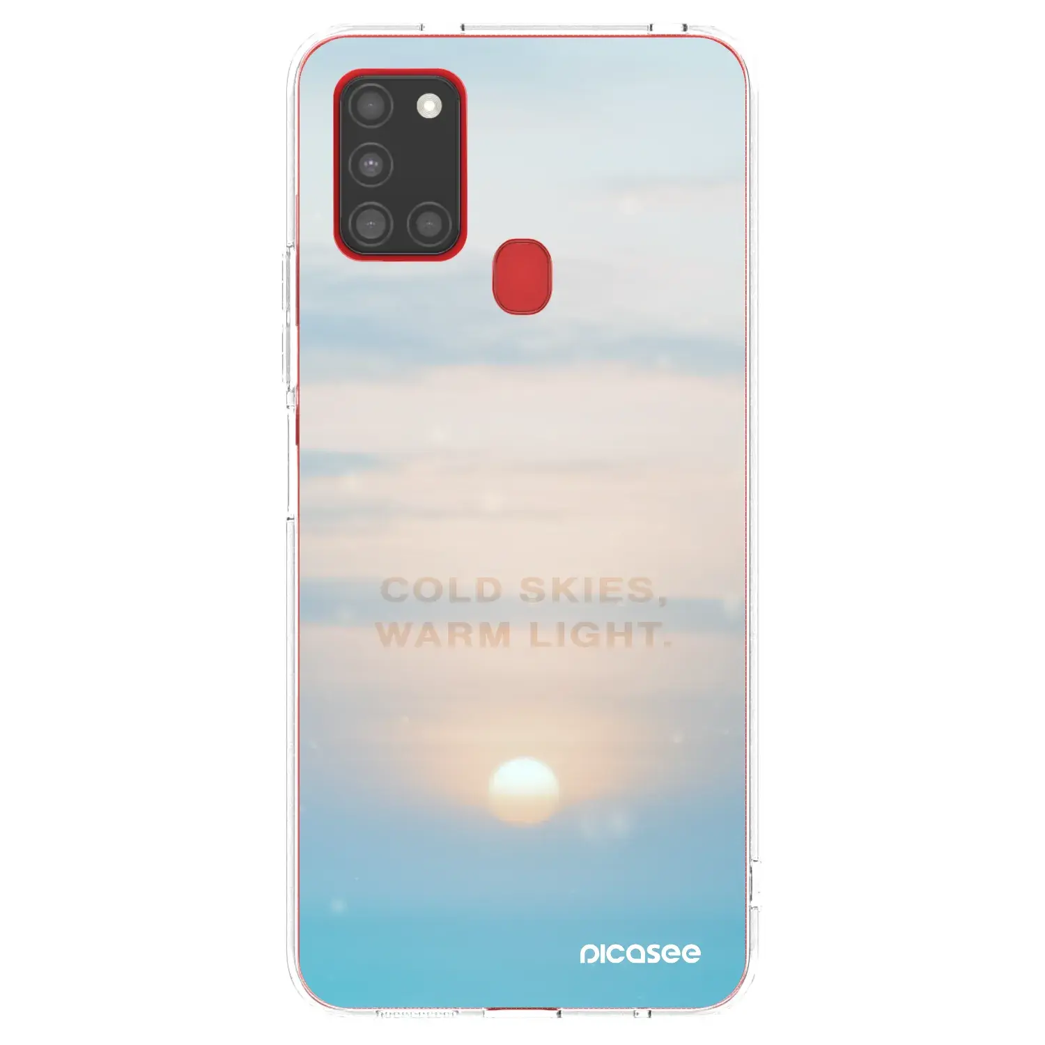 Silikonový průhledný obal pro Samsung Galaxy A21s - COLD SKIES