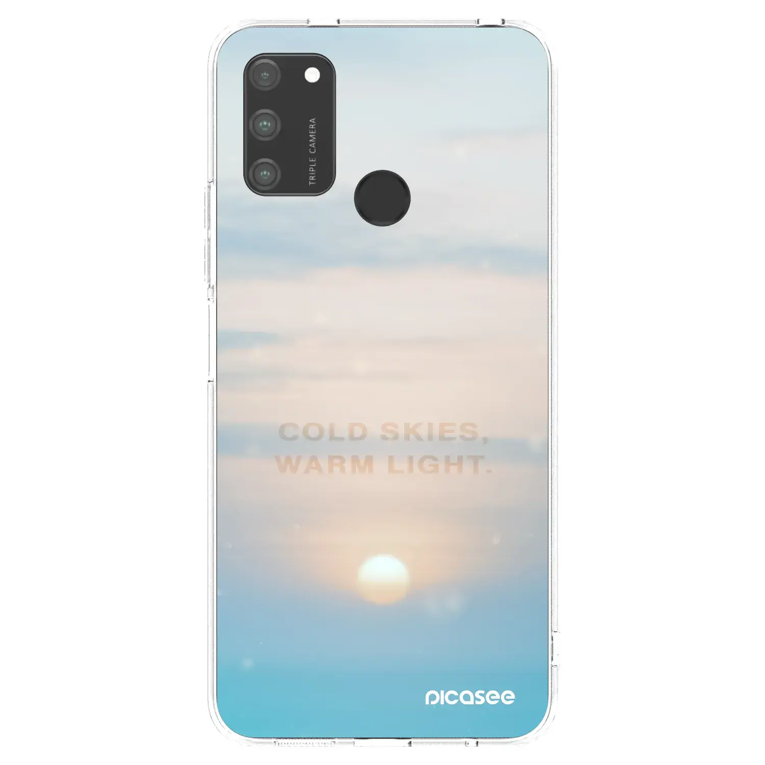 Silikonový průhledný obal pro Honor 9A - COLD SKIES