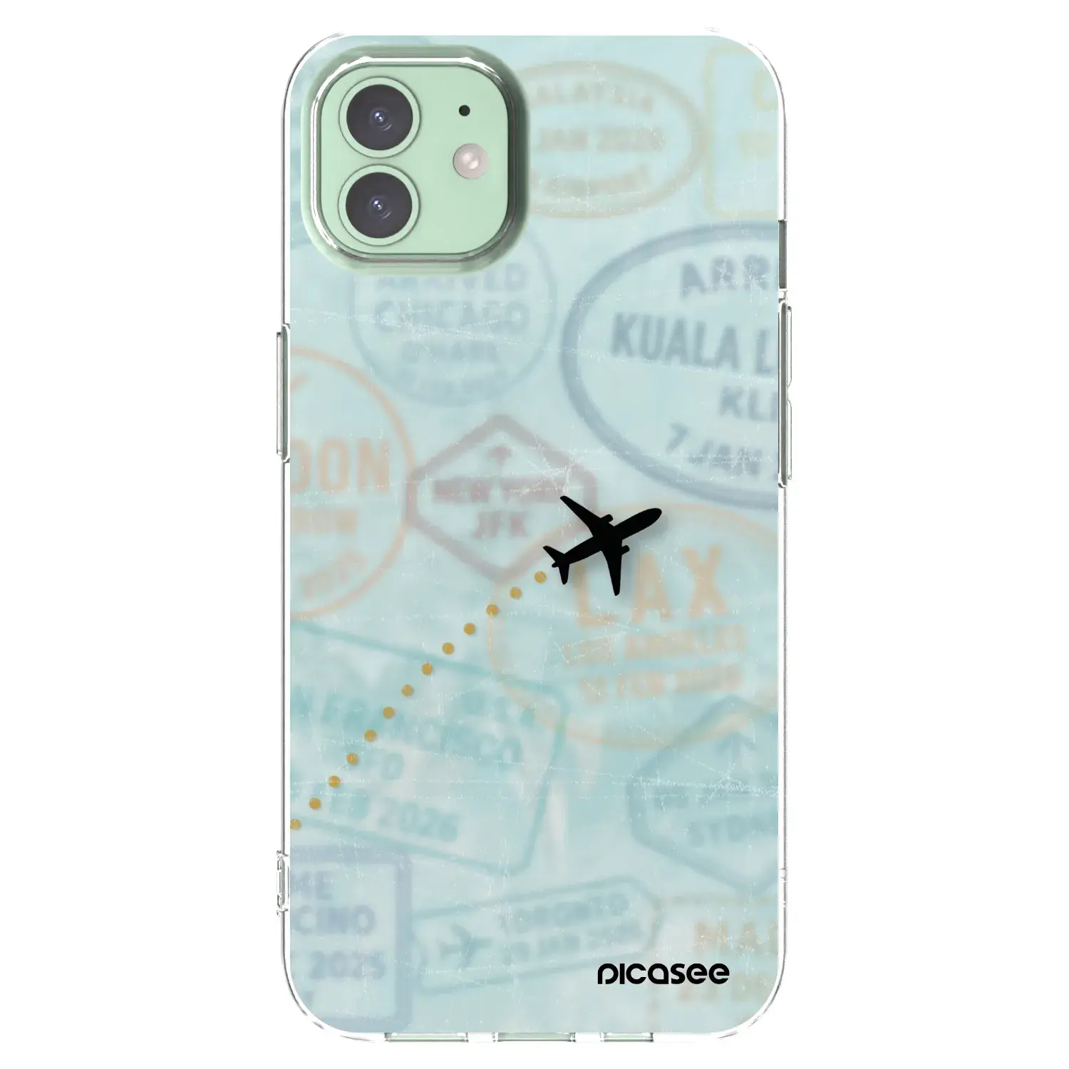 Silikonový průhledný obal pro Apple iPhone 12 - FLIGHT PATH