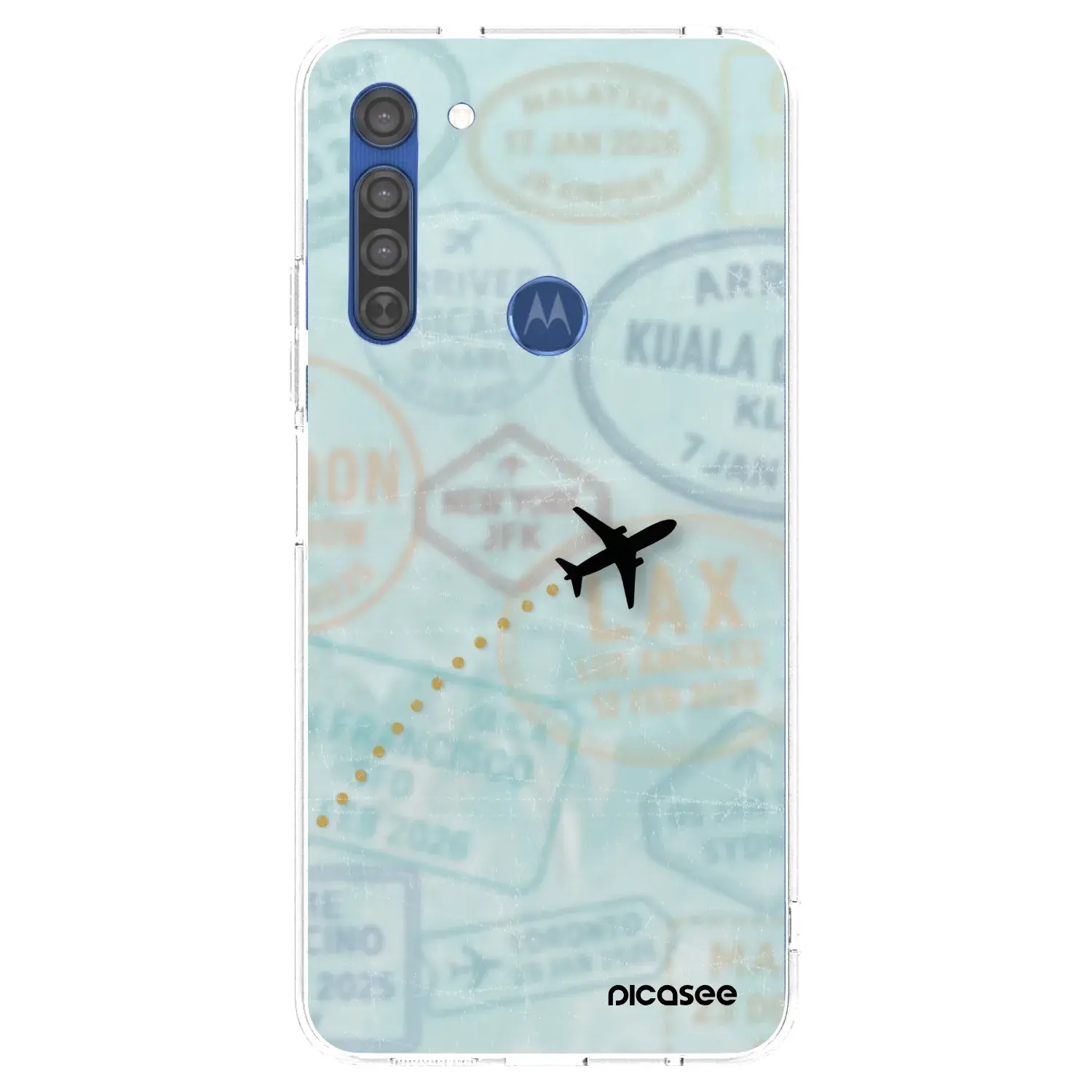 Silikonový průhledný obal pro Motorola Moto G8 - FLIGHT PATH