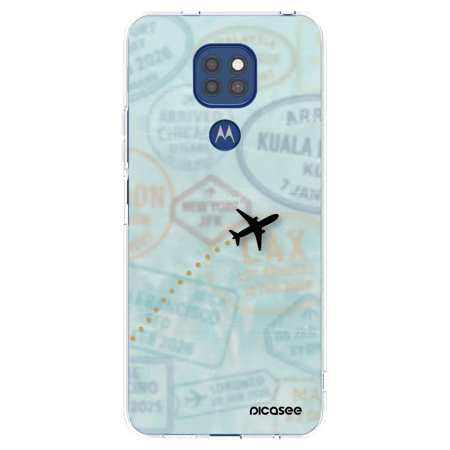 Silikonový průhledný obal pro Motorola Moto G9 Play - FLIGHT PATH