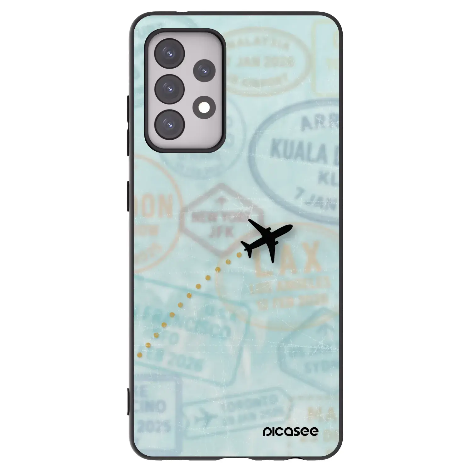 Silikonový černý obal pro Samsung Galaxy A52 5G A525F - FLIGHT PATH