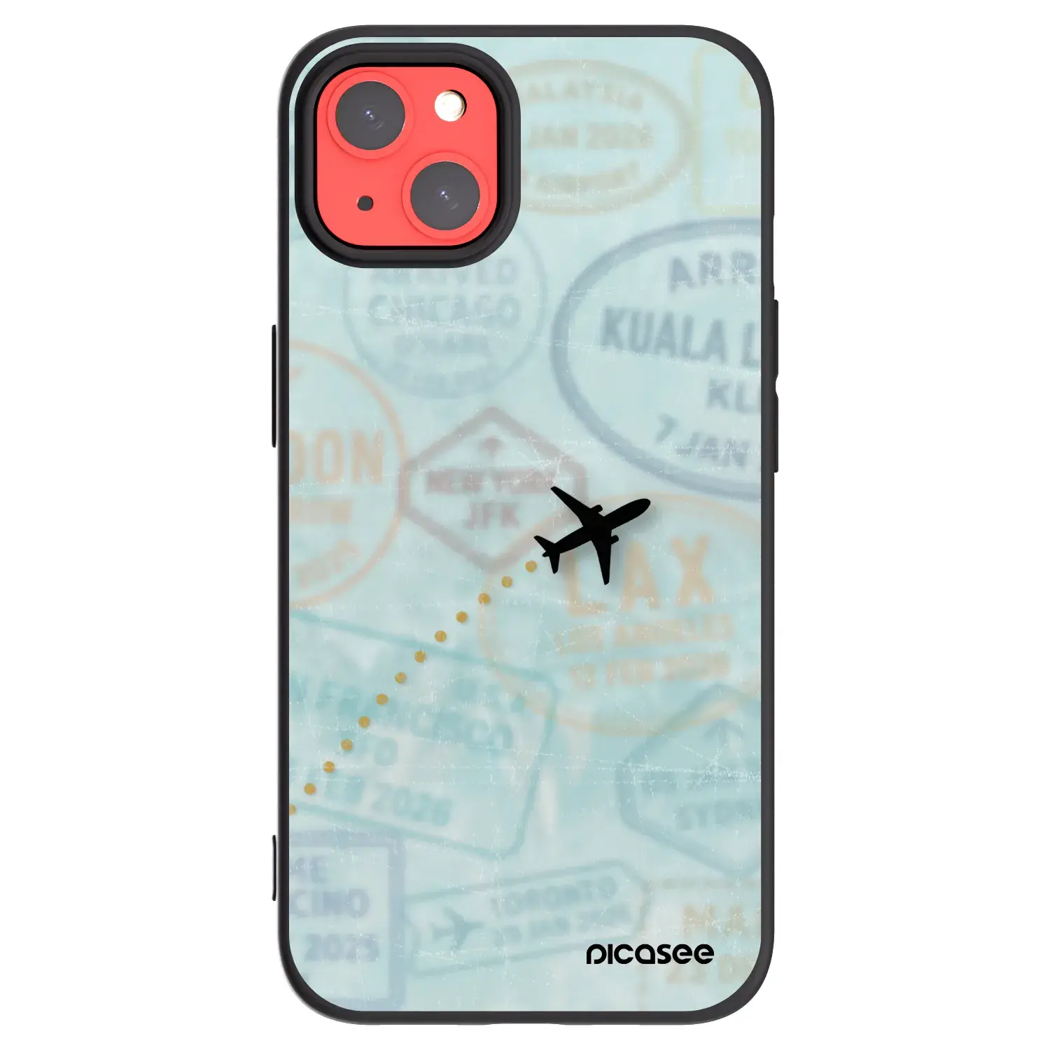 Silikonový černý obal pro Apple iPhone 13 - FLIGHT PATH