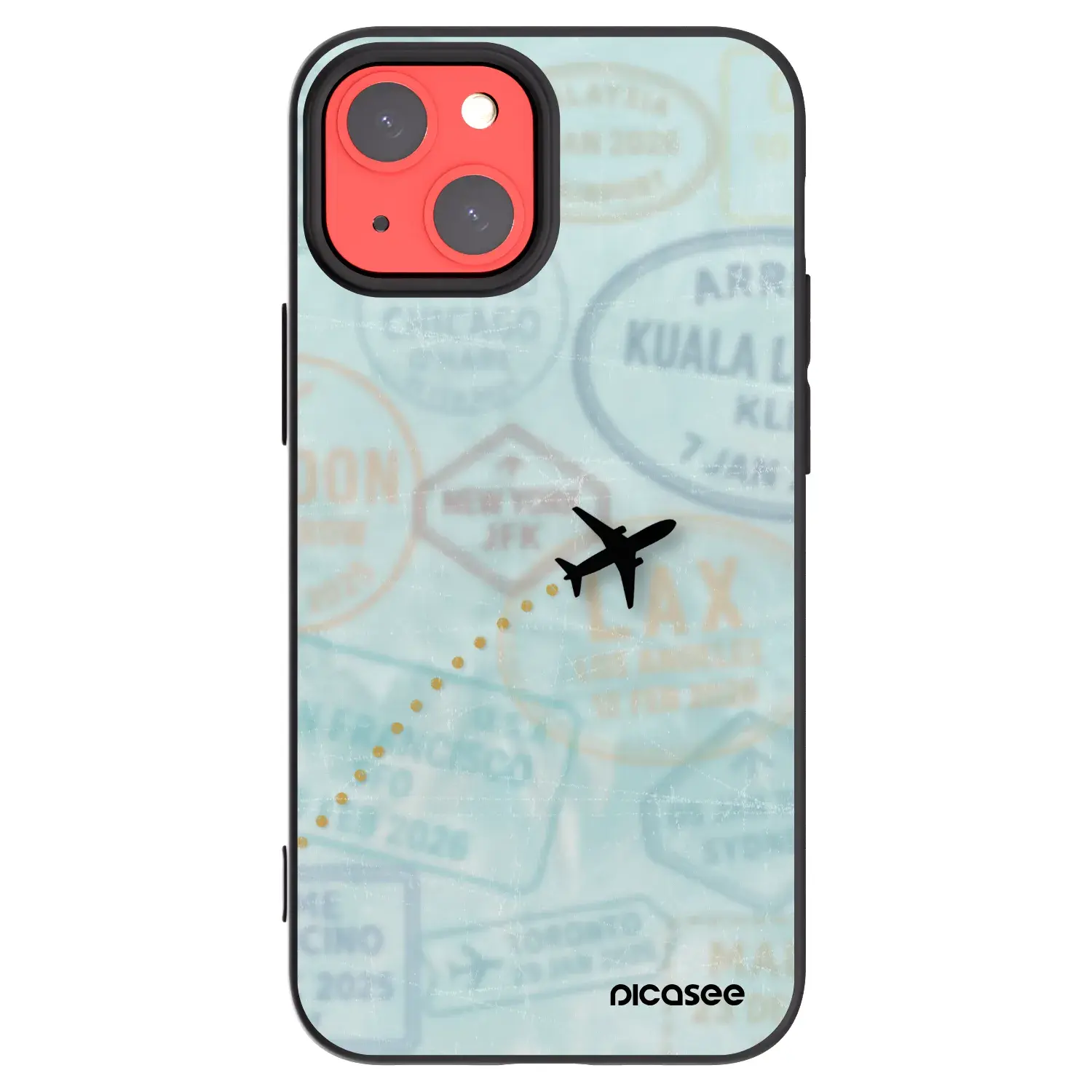 Silikonový černý obal pro Apple iPhone 13 mini - FLIGHT PATH